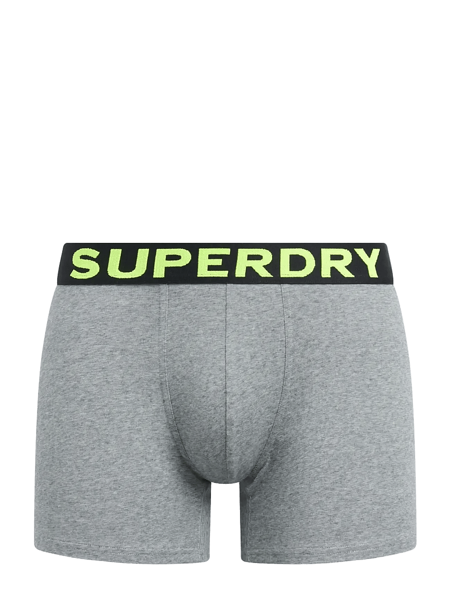 Superdry - BOXER TRIPLE PACK - trunks - ath grey feeder/blk stripe/blk - 4