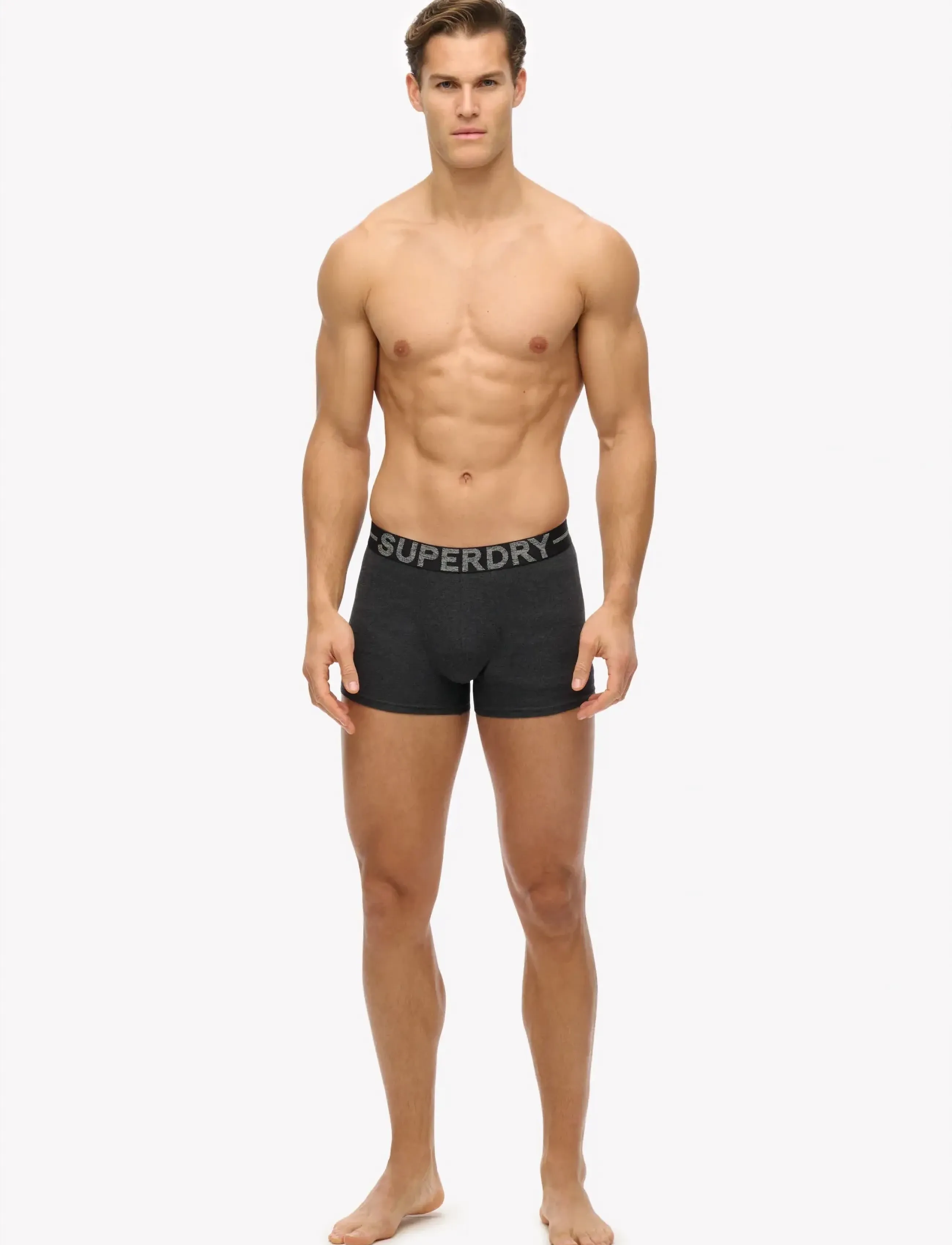 Superdry - BOXER TRIPLE PACK - raven black marl - 4