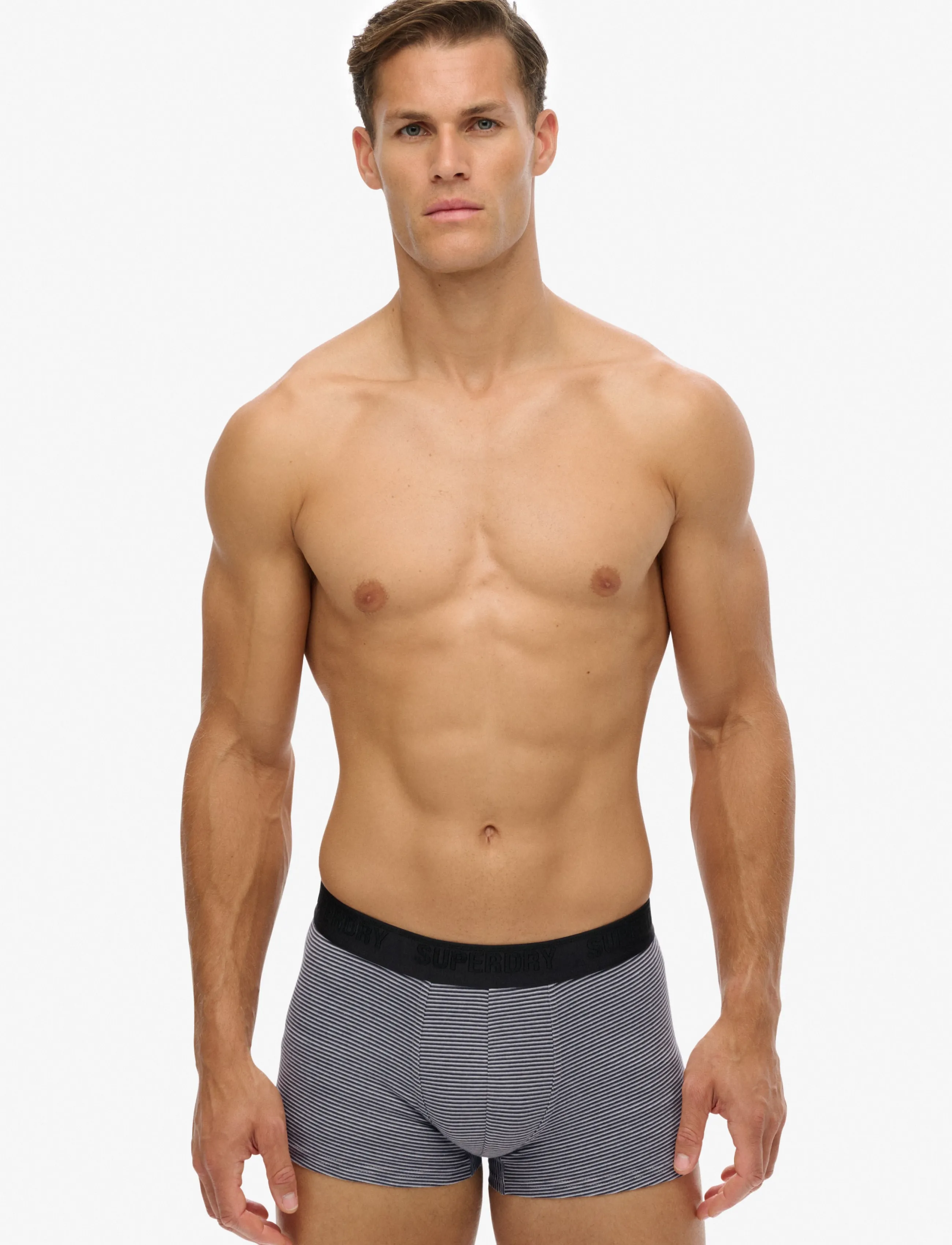 Superdry TRUNK TRIPLE PACK - Superdry - BLACK/BLACK STRPE/NOOS GRY MRL / black