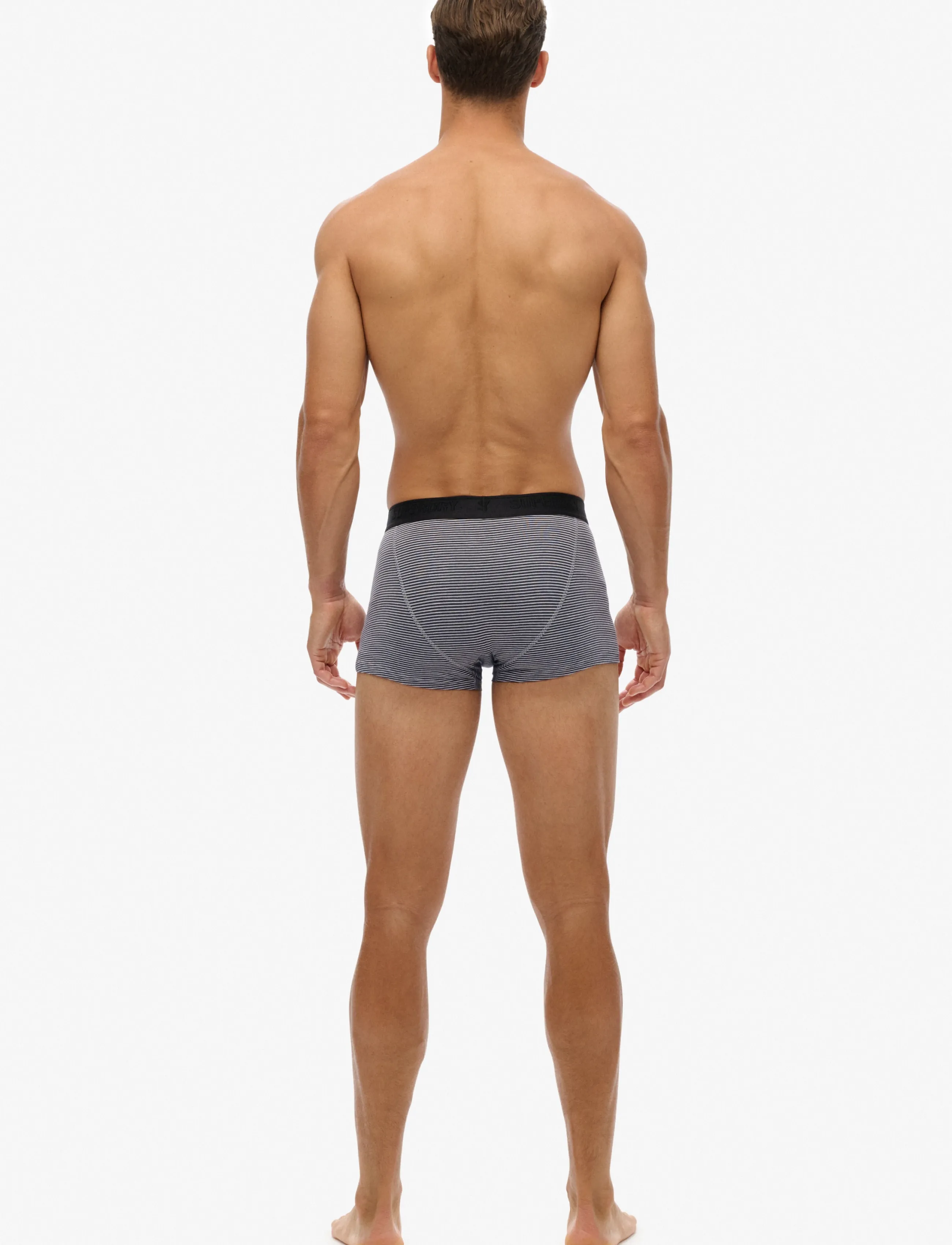 Superdry - TRUNK TRIPLE PACK - bokserid - black/black strpe/noos gry mrl - 4