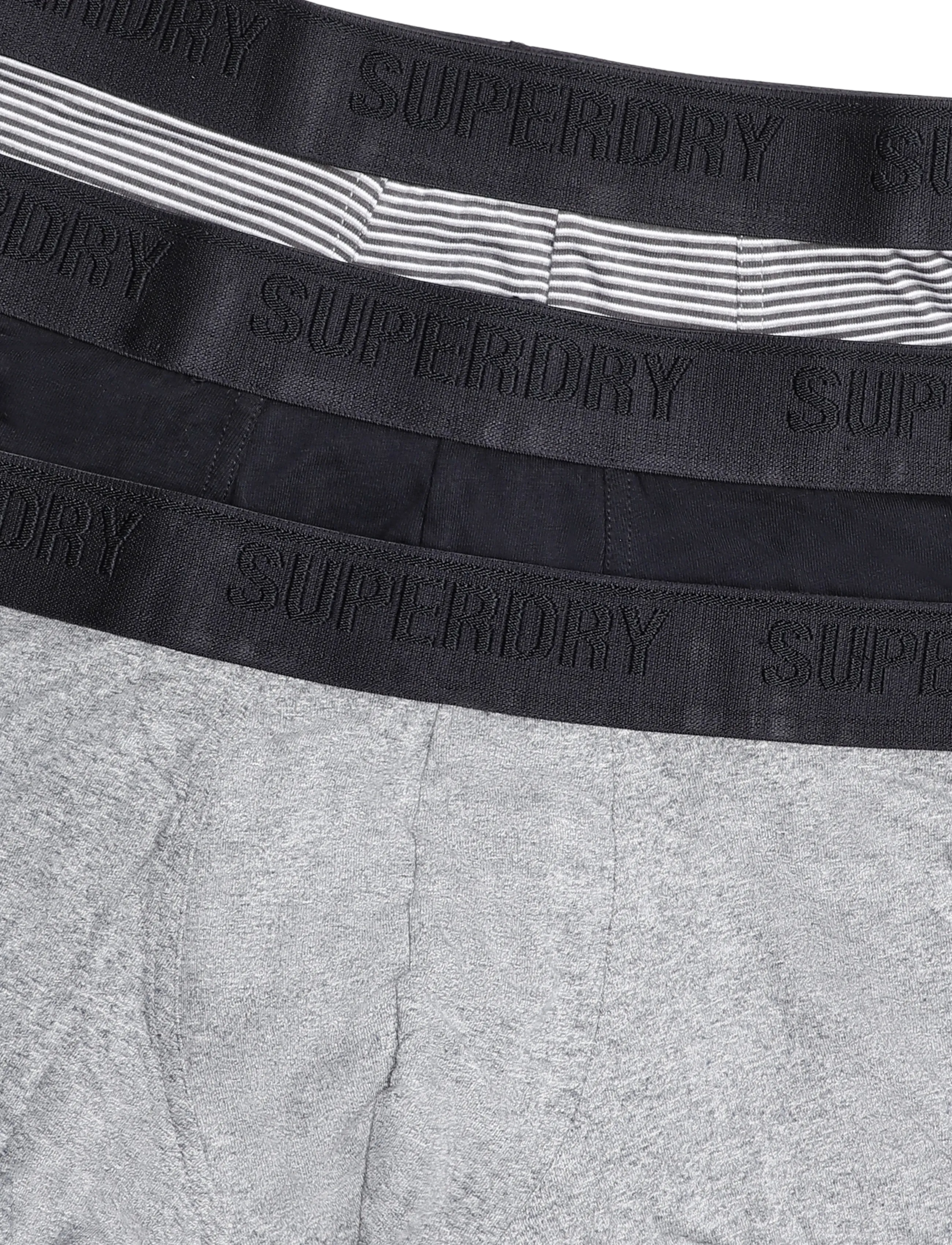 Superdry - TRUNK TRIPLE PACK - bokserid - black/black strpe/noos gry mrl - 5
