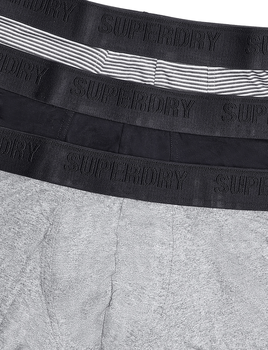 Superdry - TRUNK TRIPLE PACK - bokserid - black/black strpe/noos gry mrl - 5