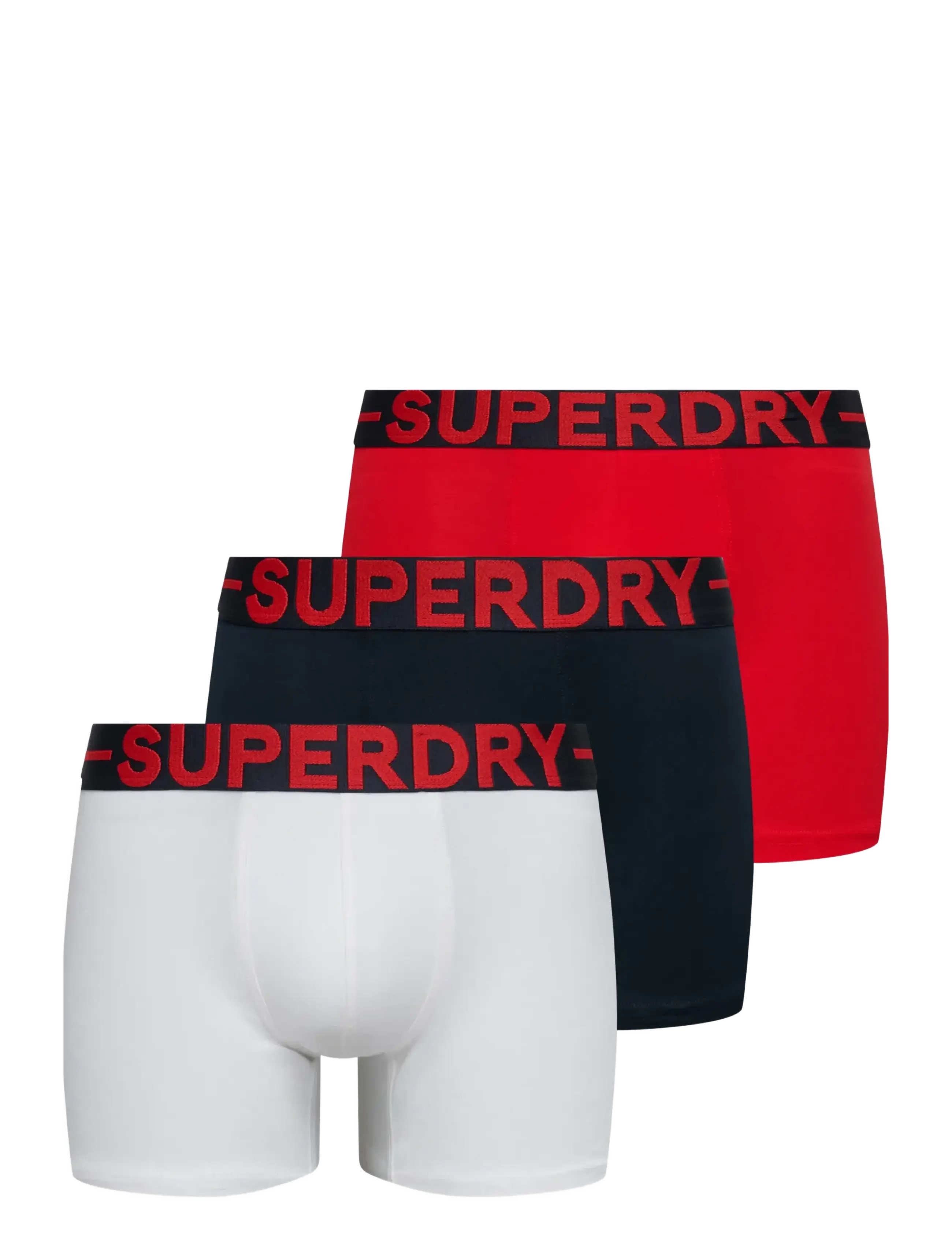 Superdry TRUNK TRIPLE PACK - Boxer briefs - NAVY/RED/OPTIC / navy