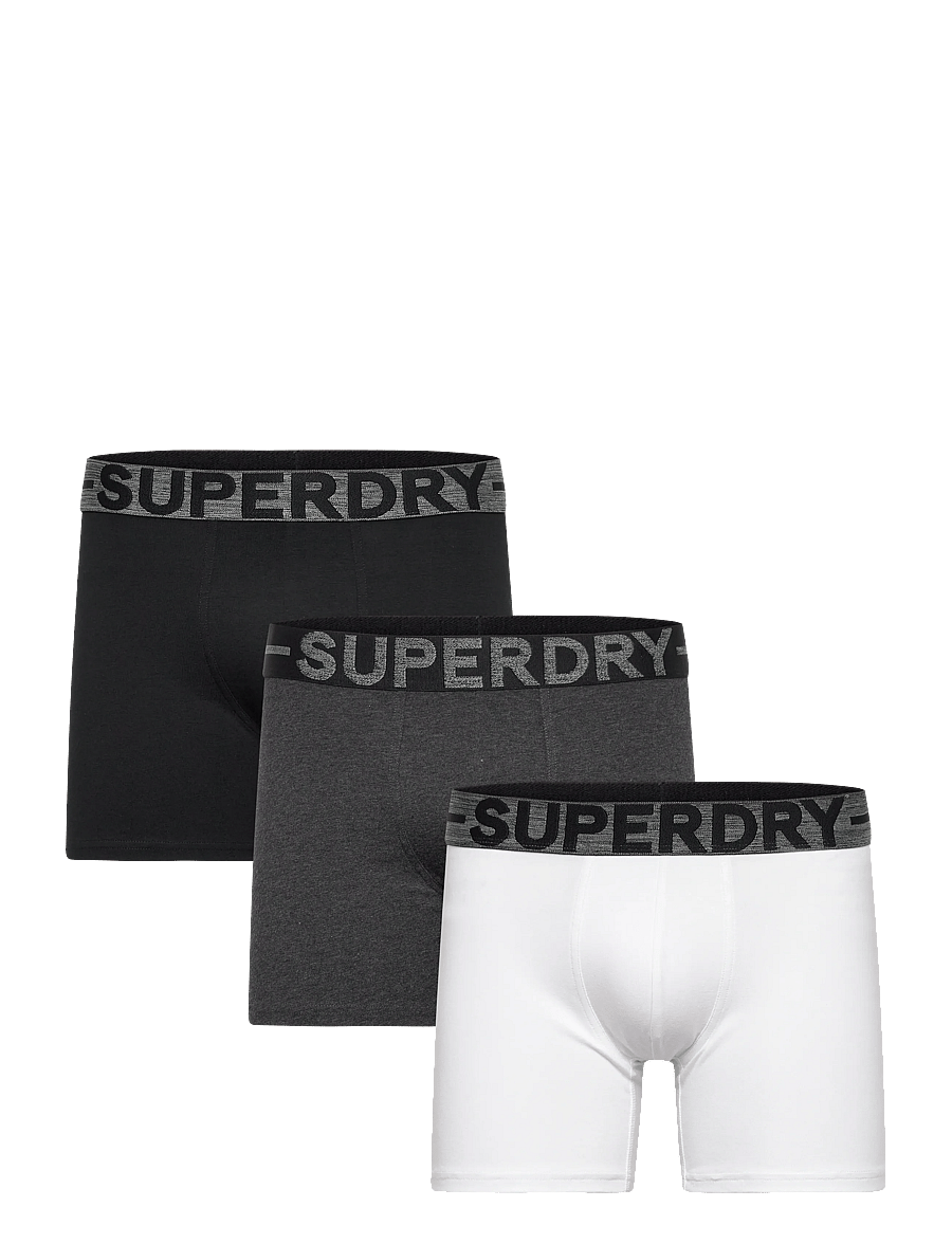 Superdry - BOXER TRIPLE PACK - multipack underpants - black/grey/optic - 1