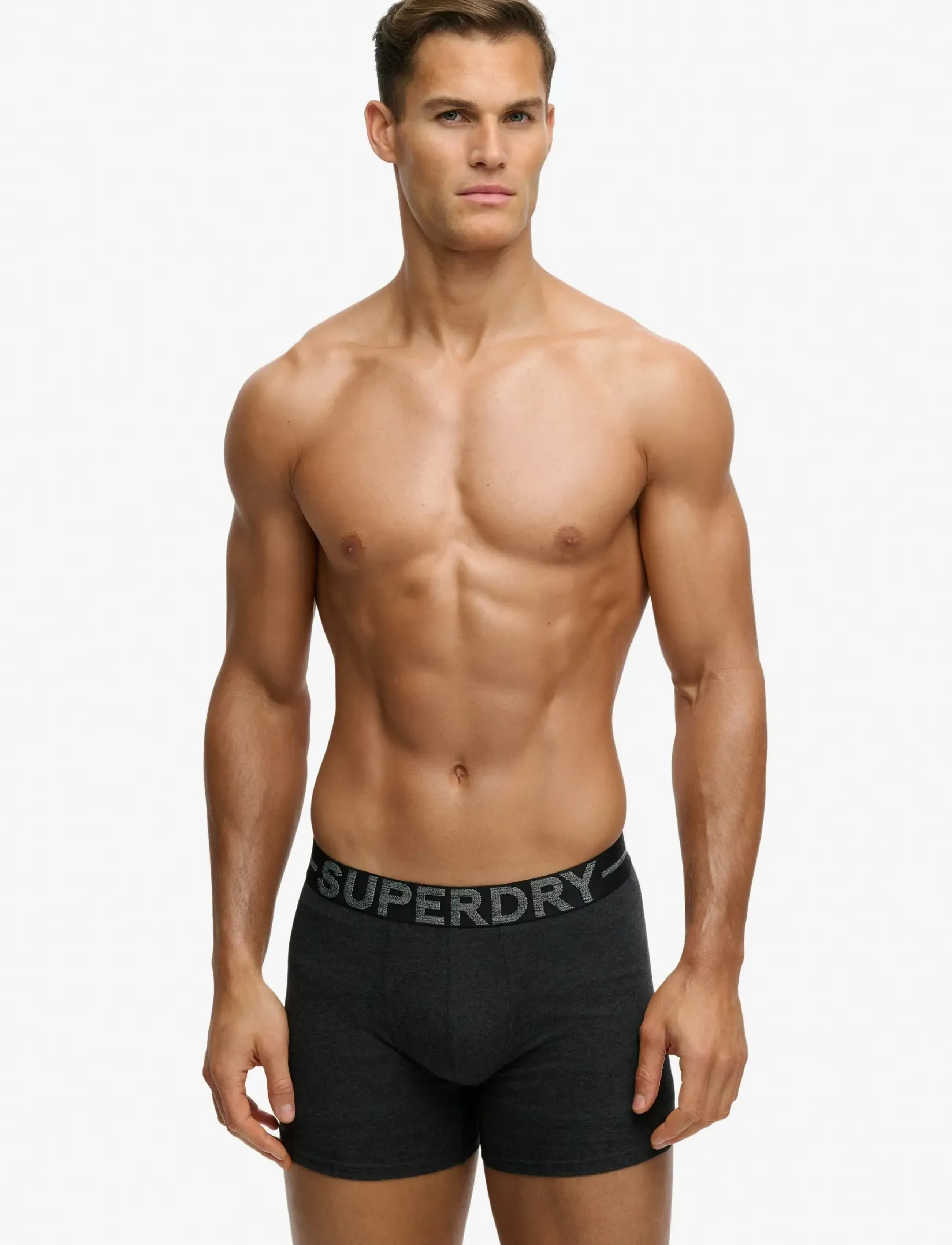 Superdry BOXER TRIPLE PACK - Looks for less - BLACK/GREY/OPTIC / black
