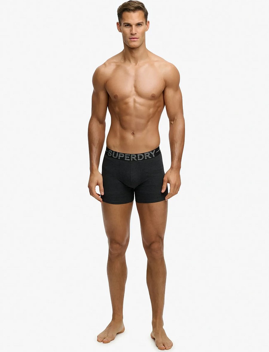 Superdry - BOXER TRIPLE PACK - multipack underpants - black/grey/optic - 3