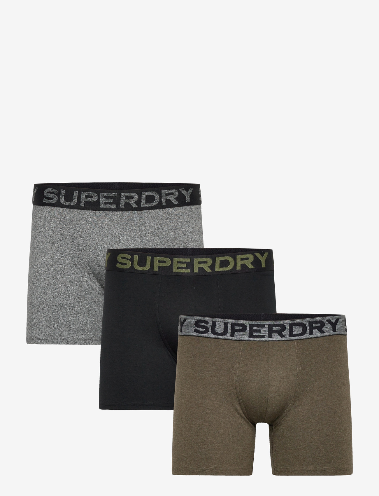 Superdry - BOXER TRIPLE PACK - die niedrigsten preise - black/khaki/grey - 1