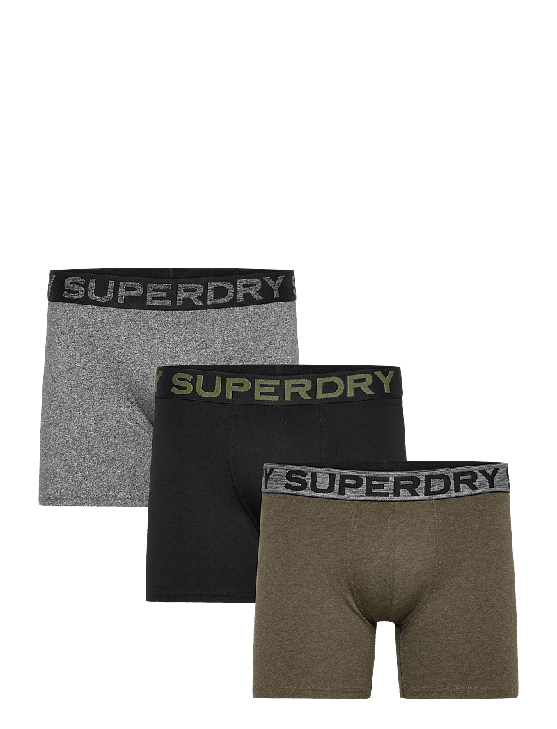 Superdry - BOXER TRIPLE PACK - multipack underbukser - black/khaki/grey - 1