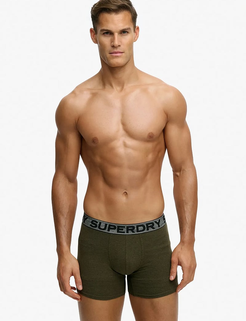 Superdry - BOXER TRIPLE PACK - multipack underbukser - black/khaki/grey - 0