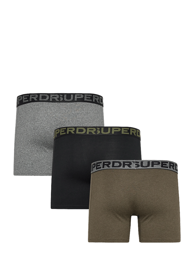 Superdry - BOXER TRIPLE PACK - multipack underbukser - black/khaki/grey - 4