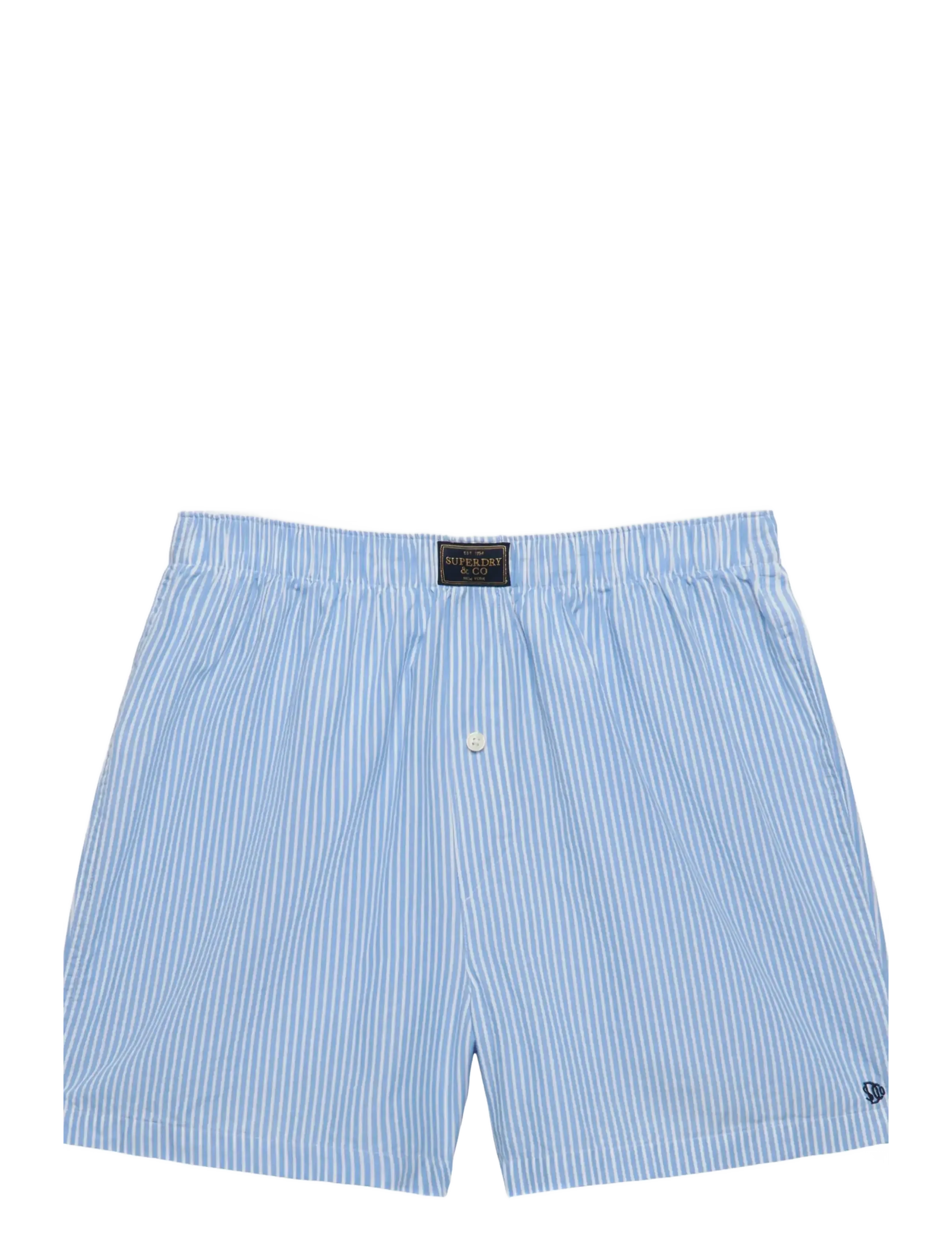 Superdry COTTON BOXER SHORT - Kalsonger - CHALK BLUE STRIPE / blue
