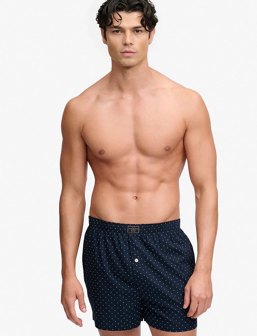 Superdry - COTTON BOXER SHORT - boxershorts - navy polka dot - 0