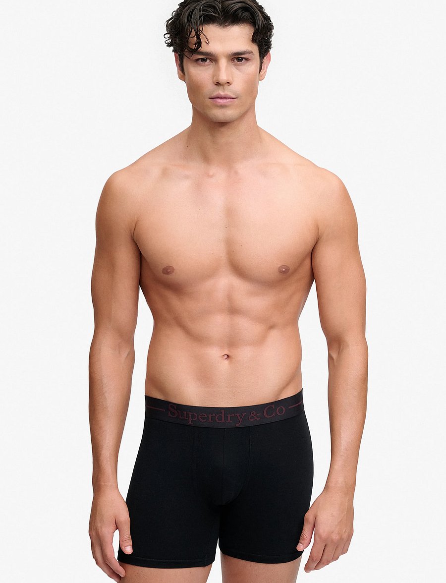 Superdry - SDRY & CO BOXER TRIPLE PACK - bokserid - black/burgundy/olive green - 0