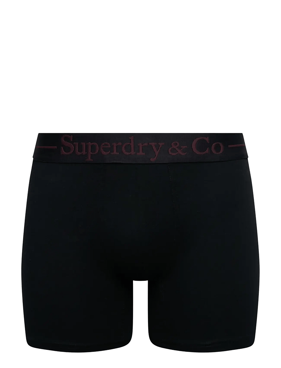 Superdry - SDRY & CO BOXER TRIPLE PACK - bokserid - black/burgundy/olive green - 3