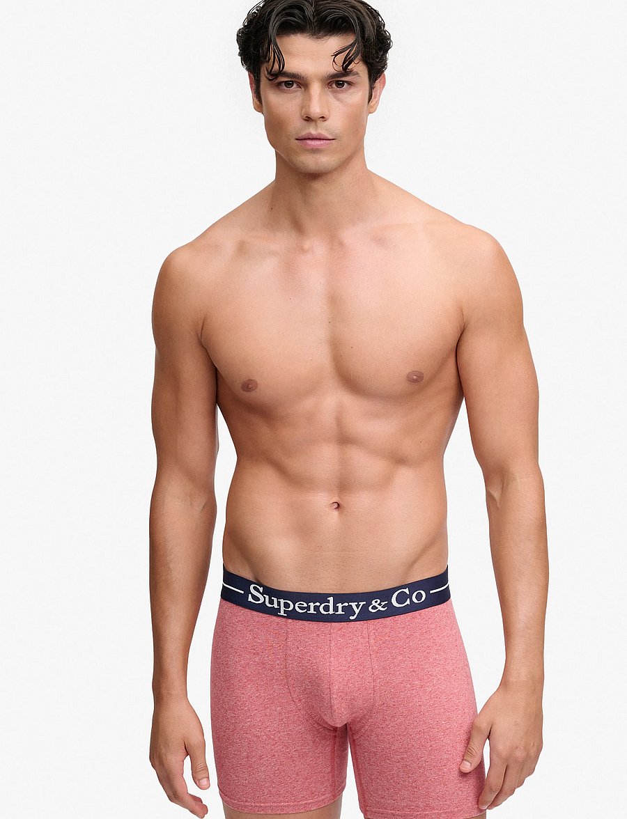 Superdry - SDRY & CO BOXER TRIPLE PACK - boxershorts - port marl/red marl/red grit - 0