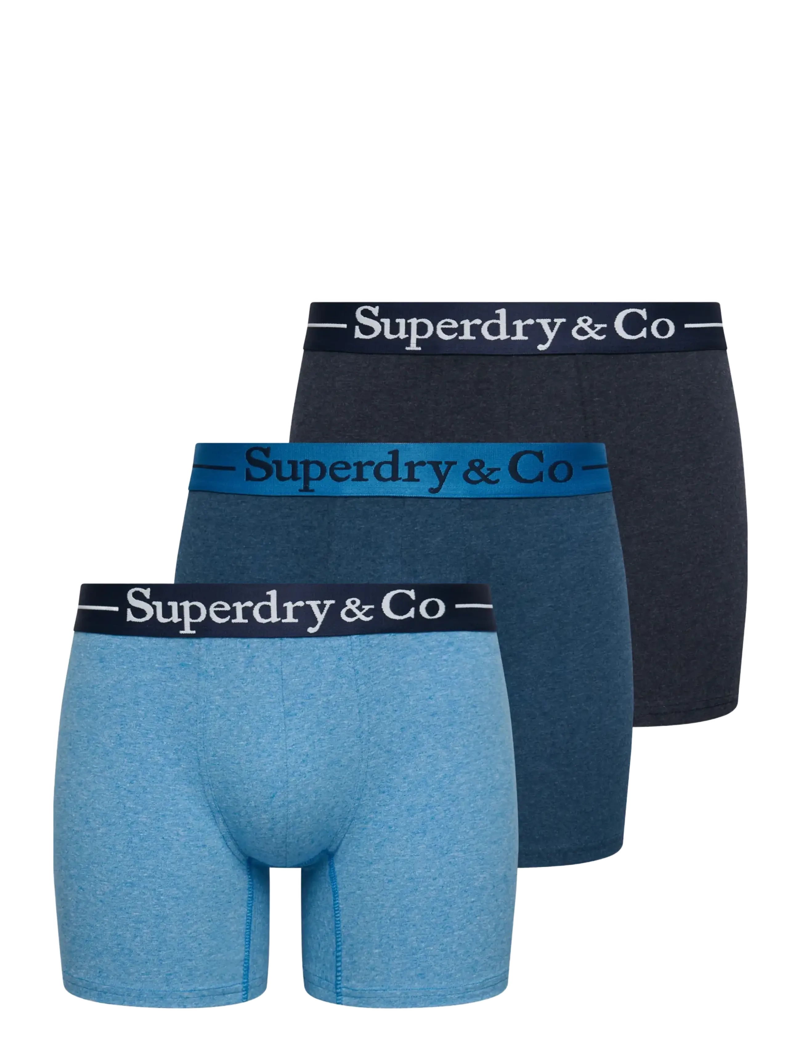 Superdry SDRY & CO BOXER TRIPLE PACK - Unterhosen - NAVY MARL/INDIGO MARL/BLUEGRIT / navy