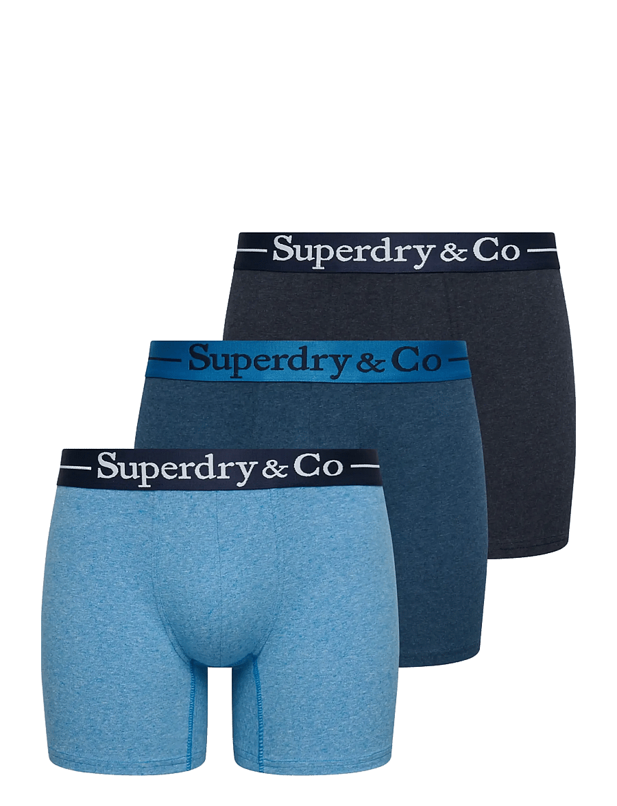 Superdry - SDRY & CO BOXER TRIPLE PACK - boxershorts - navy marl/indigo marl/bluegrit - 1