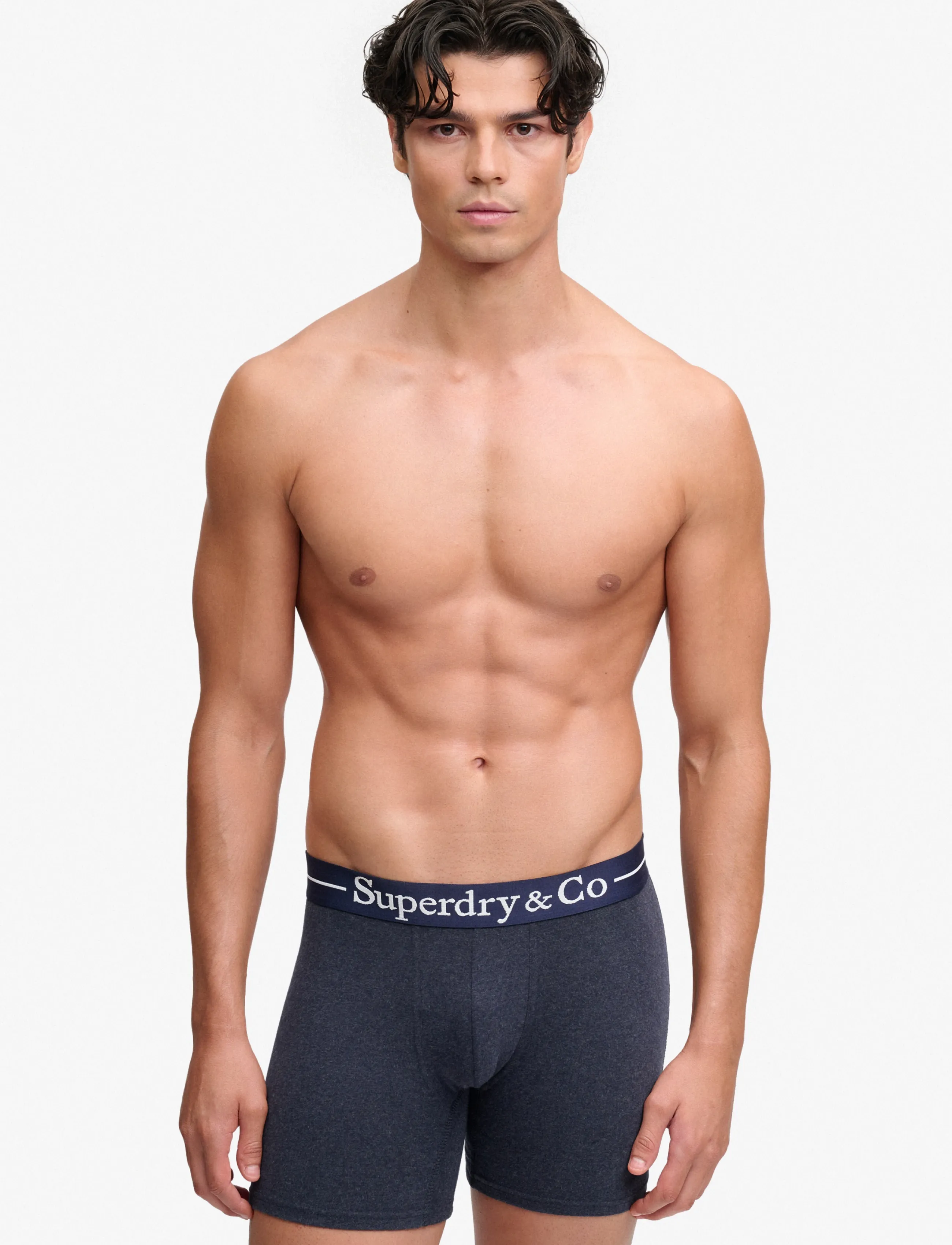 Superdry - SDRY & CO BOXER TRIPLE PACK - boxershorts - navy marl/indigo marl/bluegrit - 0