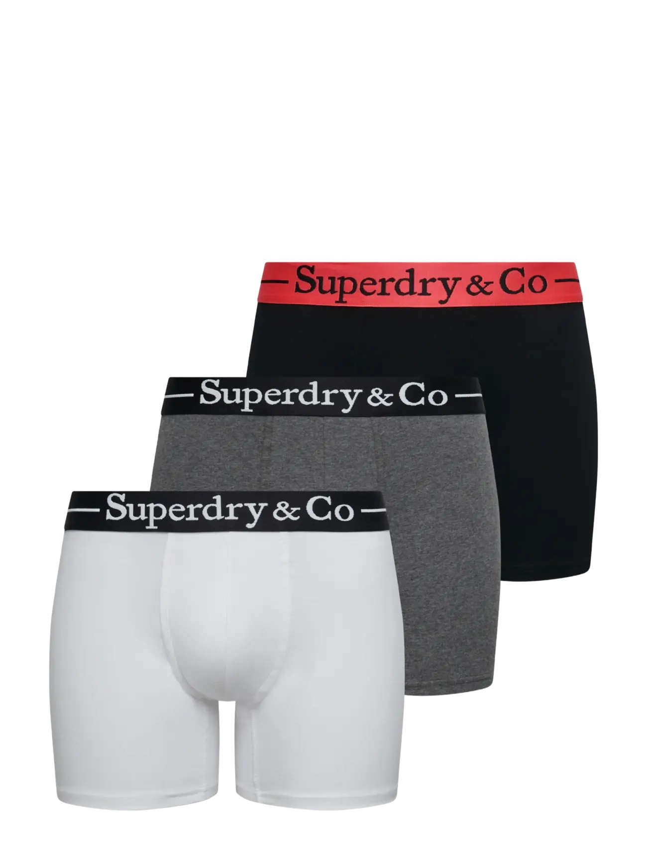 Superdry SDRY & CO BOXER TRIPLE PACK - Kalsonger - BLACK/CHARCOAL/OPTIC / grey