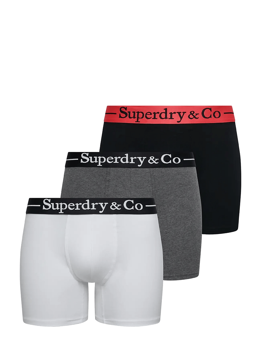 Superdry - SDRY & CO BOXER TRIPLE PACK - boxershorts - black/charcoal/optic - 1