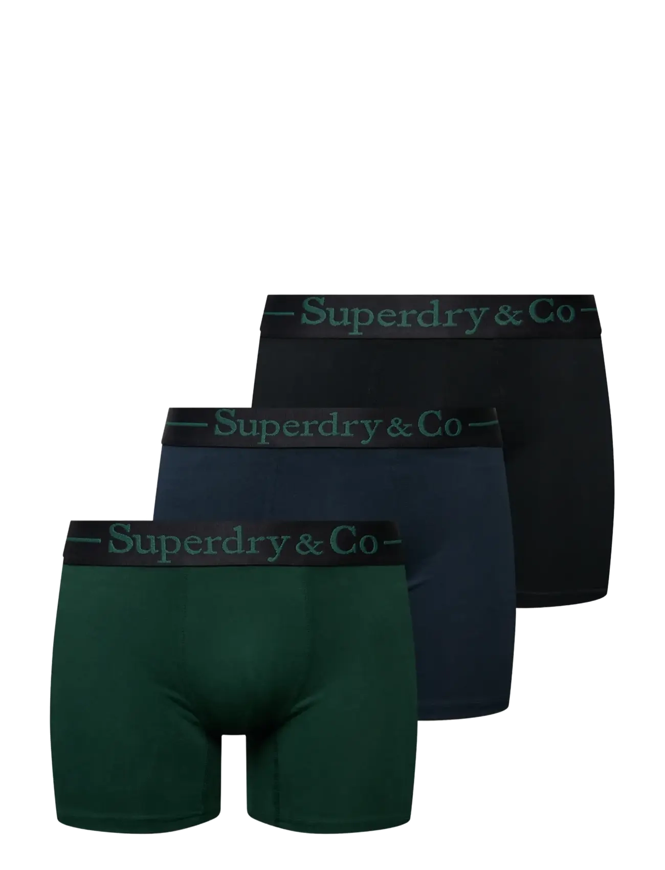 Superdry - SDRY & CO BOXER TRIPLE PACK - boxershorts - black/navy/enamel green - 2