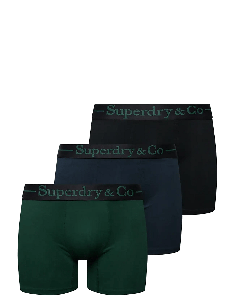 Superdry - SDRY & CO BOXER TRIPLE PACK - boxershorts - black/navy/enamel green - 2