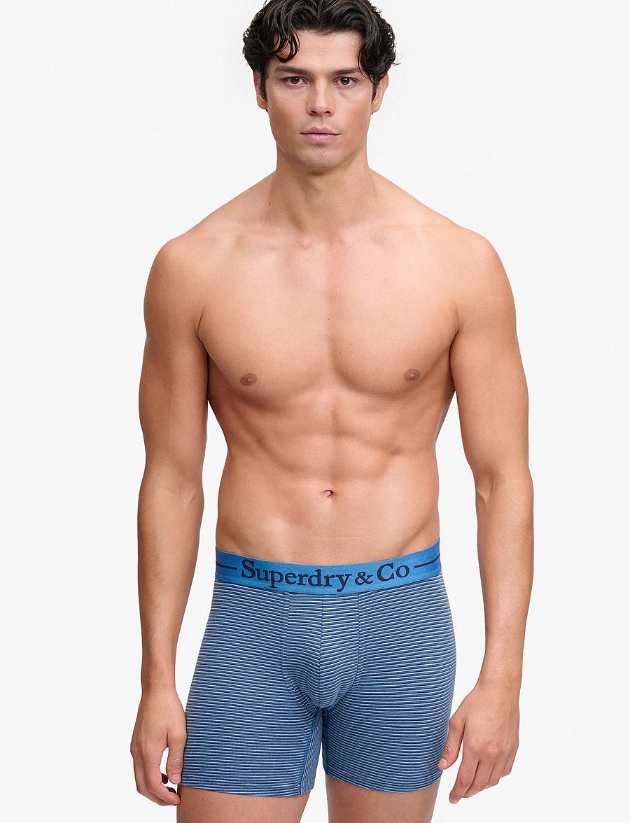 Superdry - SDRY & CO BOXER TRIPLE PACK - boxershorts - blue polka/stripe - 0