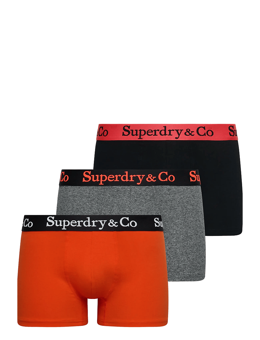 Superdry - SDRY & CO TRUNK TRIPLE PACK - boxershorts - black/bold orange/grey grit - 1