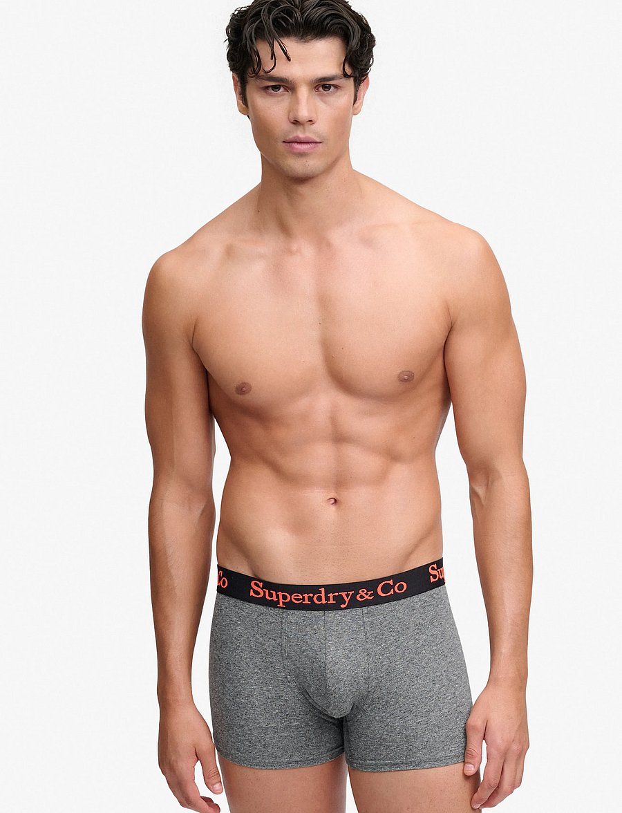 Superdry - SDRY & CO TRUNK TRIPLE PACK - boxershorts - black/bold orange/grey grit - 0