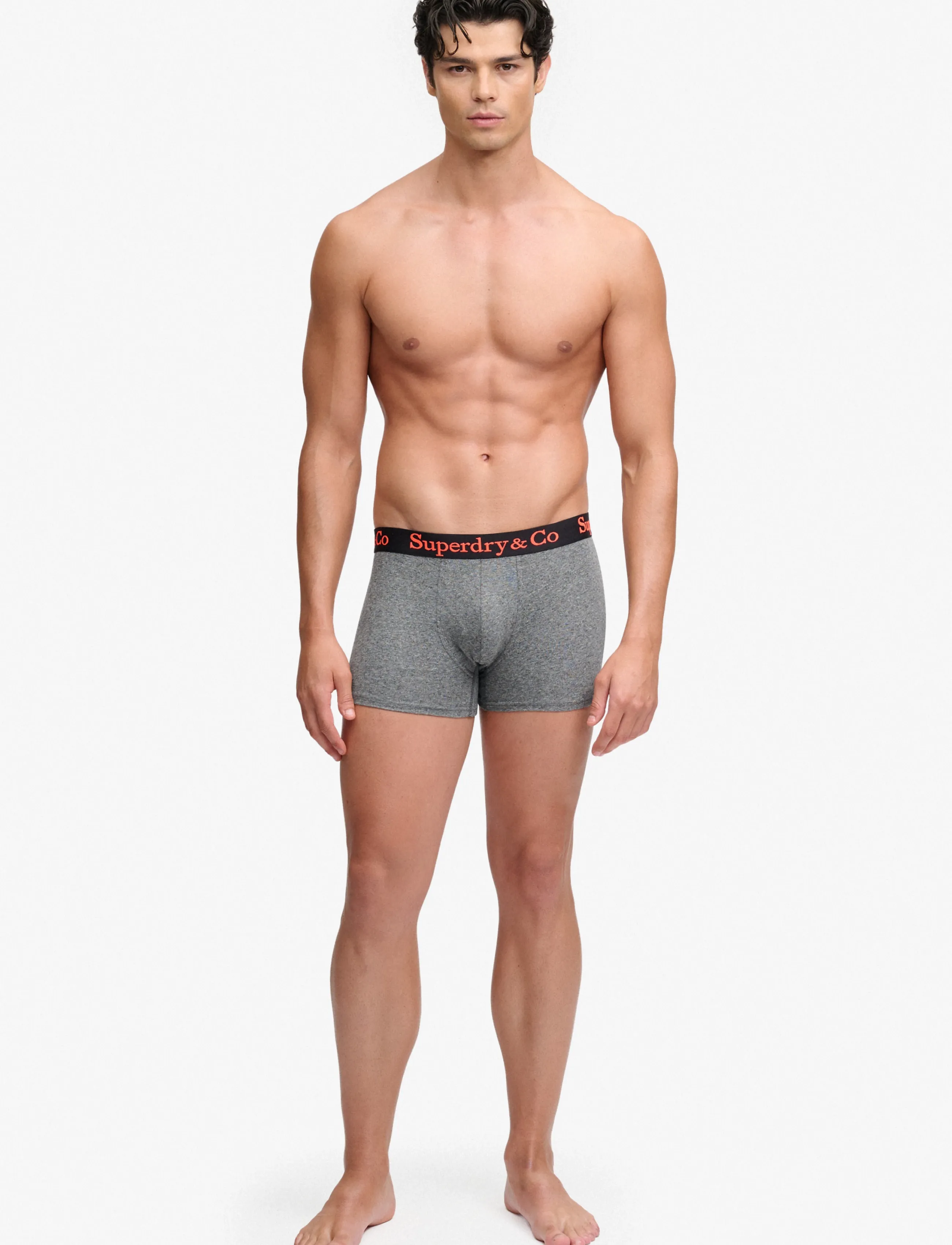 Superdry - SDRY & CO TRUNK TRIPLE PACK - boxershorts - black/bold orange/grey grit - 5