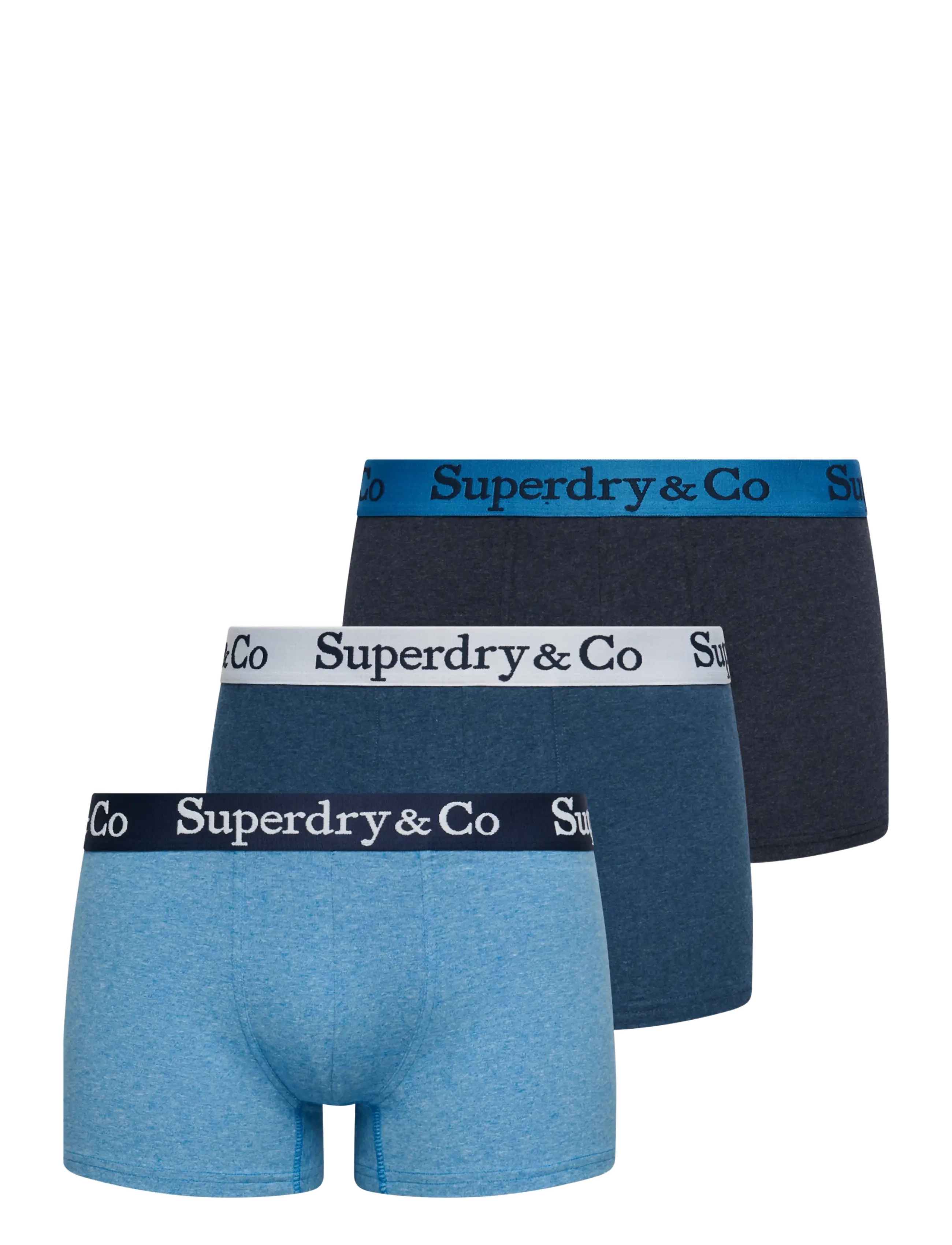 Superdry SDRY & CO TRUNK TRIPLE PACK - Vīriešu apakšveļa - NAVY MARL/INDIGO MARL/BLUEGRIT / navy