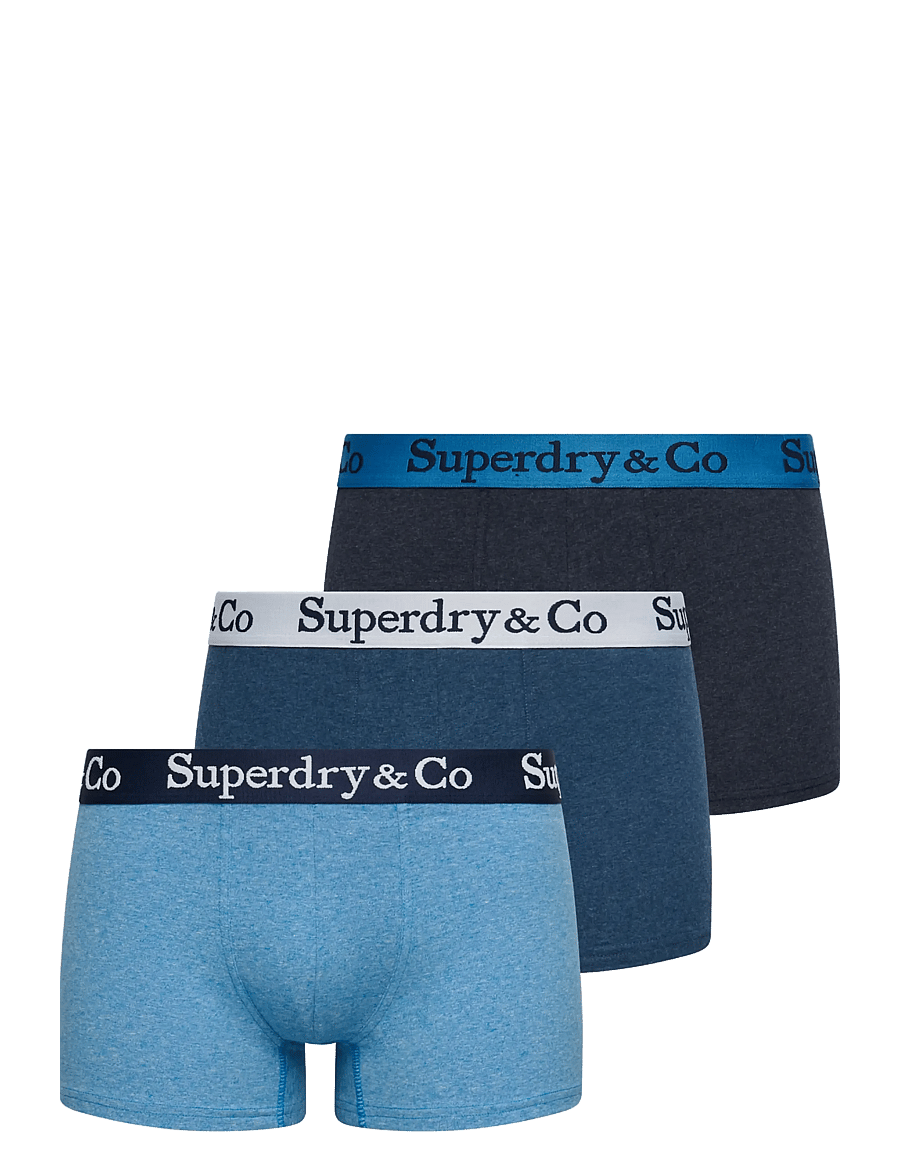 Superdry - SDRY & CO TRUNK TRIPLE PACK - boxershorts - navy marl/indigo marl/bluegrit - 1