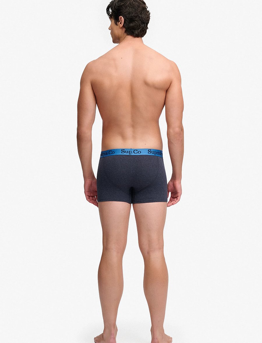 Superdry - SDRY & CO TRUNK TRIPLE PACK - boxershorts - navy marl/indigo marl/bluegrit - 4