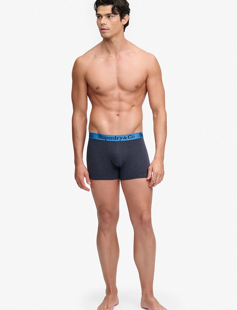 Superdry - SDRY & CO TRUNK TRIPLE PACK - boxershorts - navy marl/indigo marl/bluegrit - 5