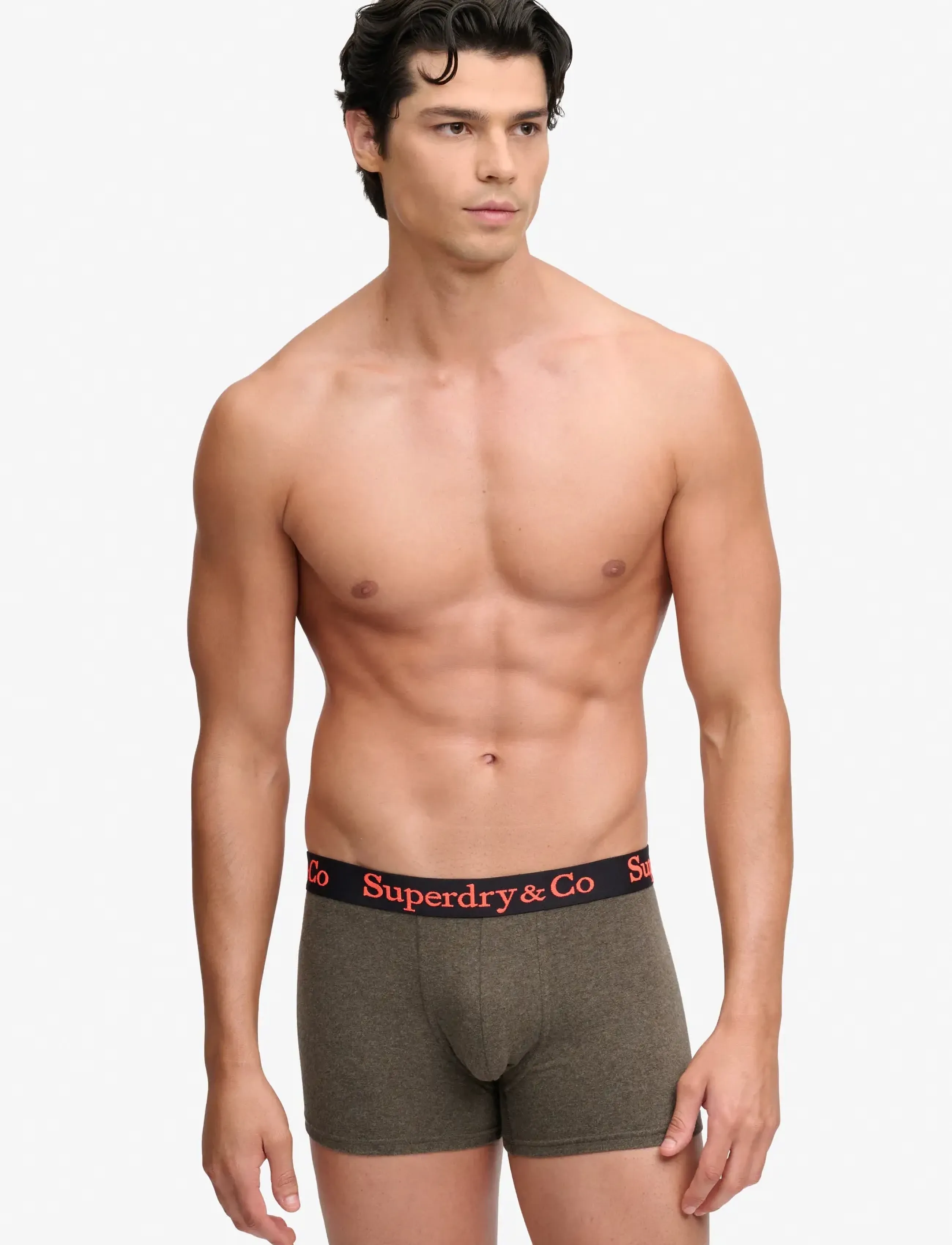 Superdry - SDRY & CO TRUNK TRIPLE PACK - boxershorts - brown marl/brown grit/tan marl - 0