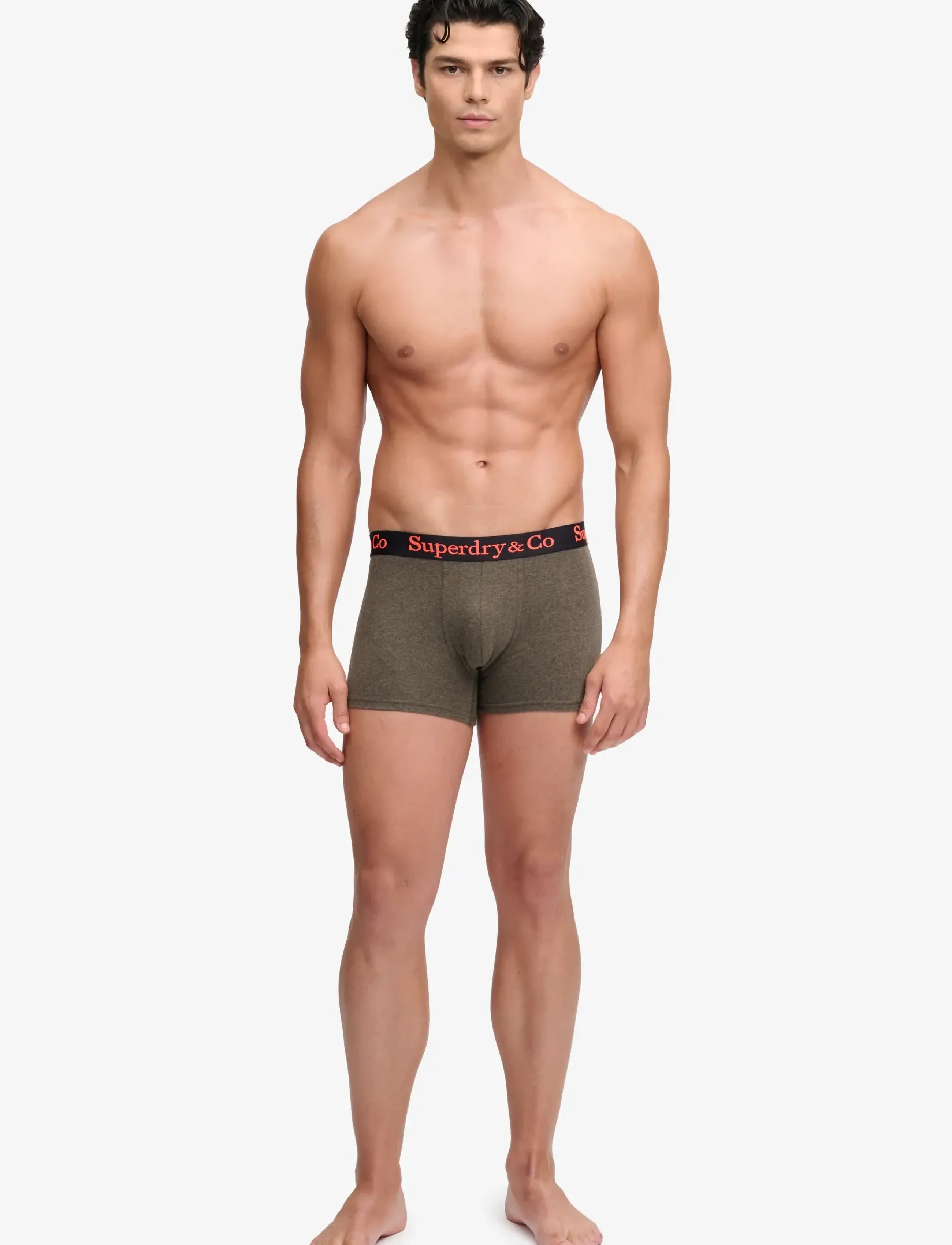 Superdry - SDRY & CO TRUNK TRIPLE PACK - boxershorts - brown marl/brown grit/tan marl - 5