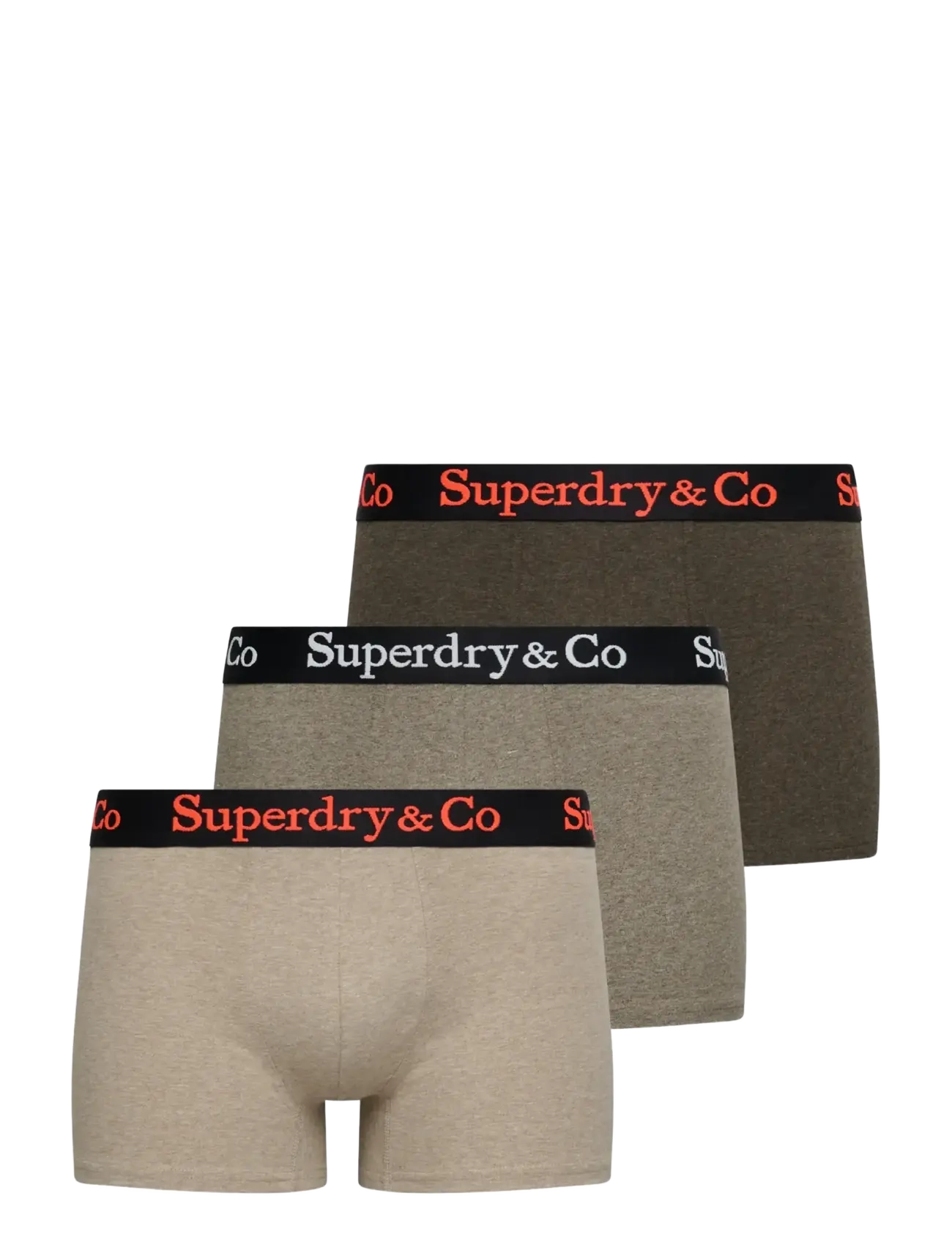 Superdry SDRY & CO TRUNK TRIPLE PACK - Vīriešu apakšveļa - BROWN MARL/BROWN GRIT/TAN MARL / brown