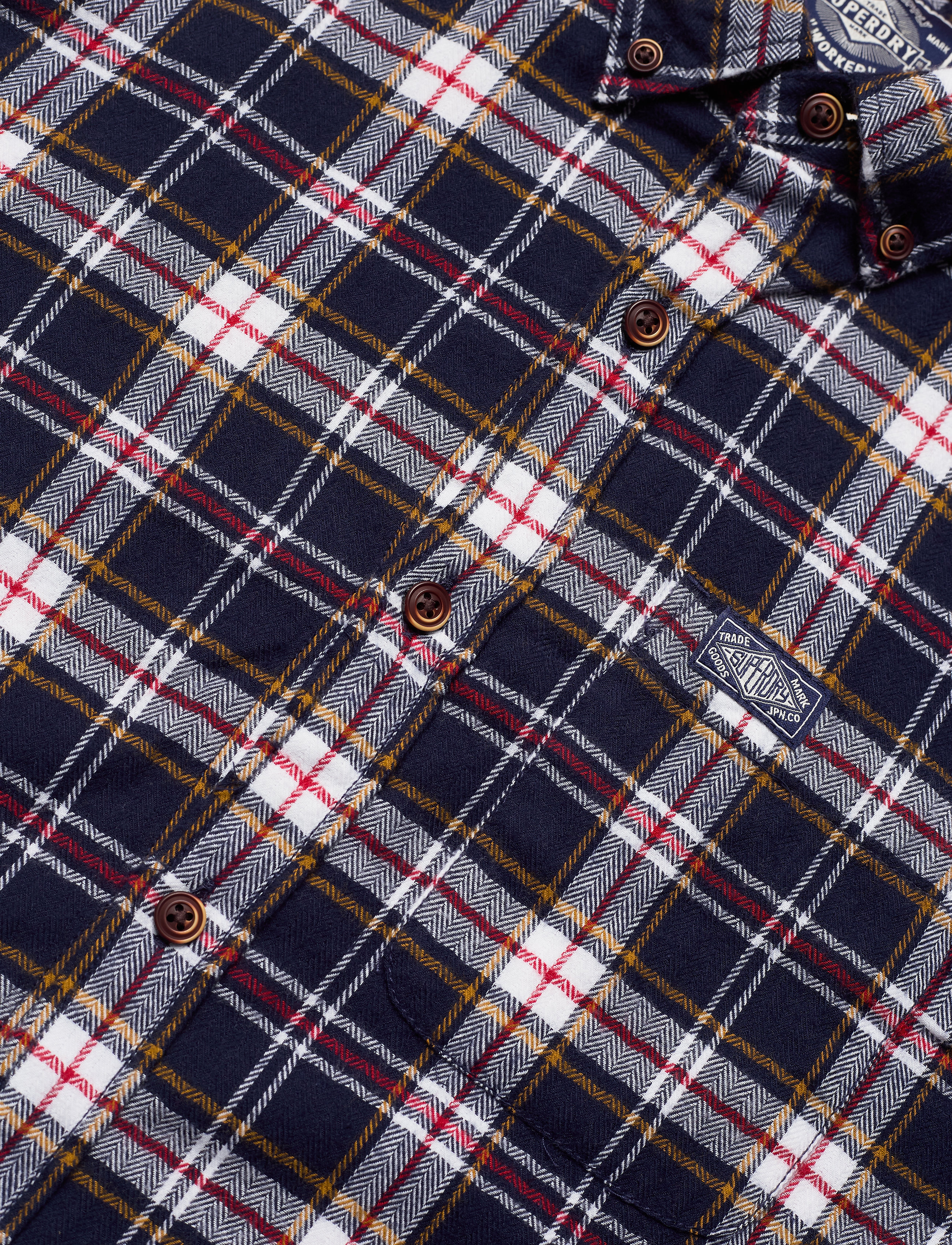 Superdry - WORKWEAR L/S SHIRT - navy check - 3