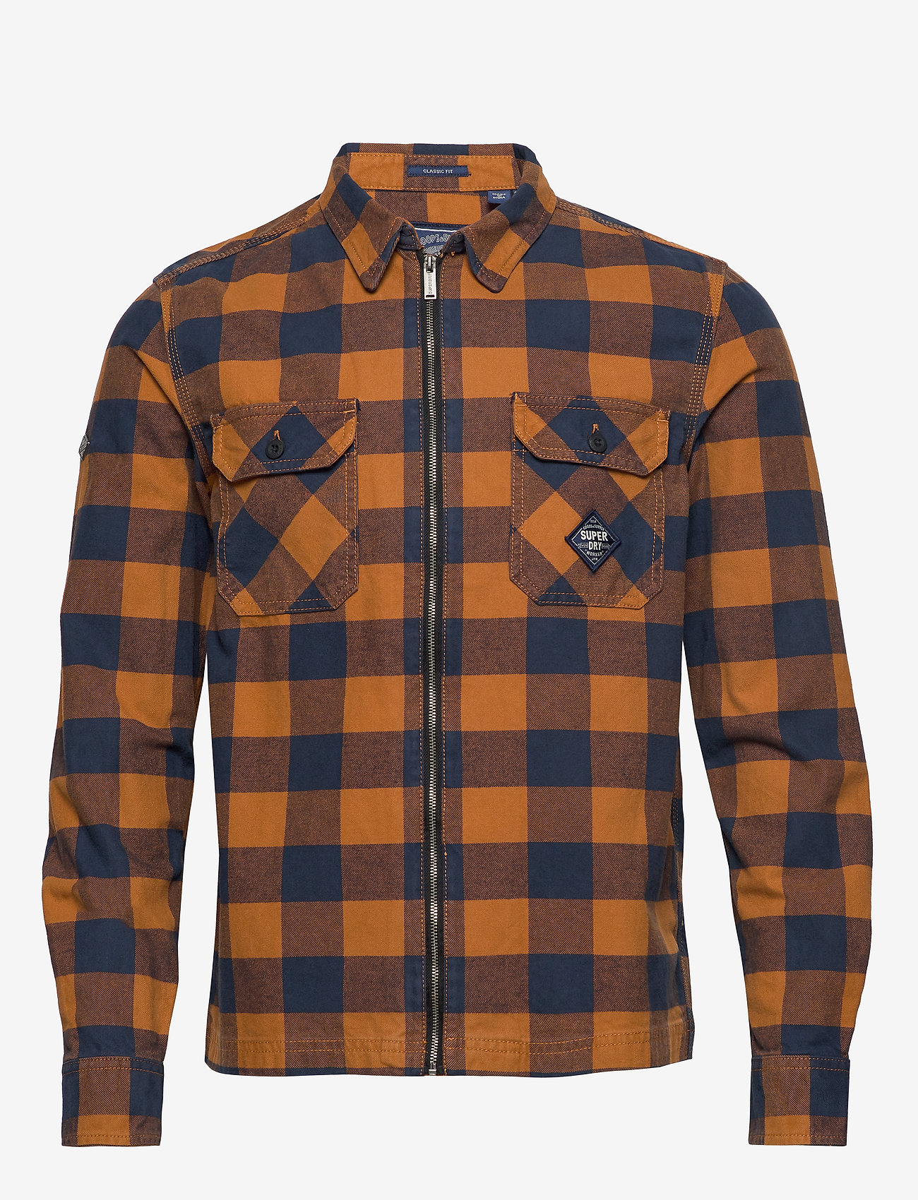 Superdry - WORKWEAR L/S ZIP THROUGH - yellow check - 0