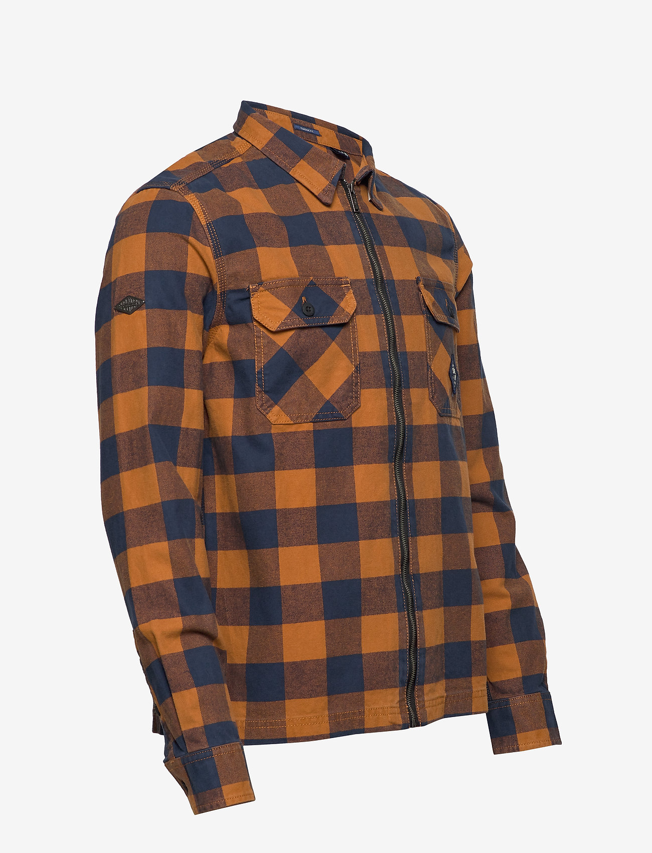 Superdry - WORKWEAR L/S ZIP THROUGH - yellow check - 2