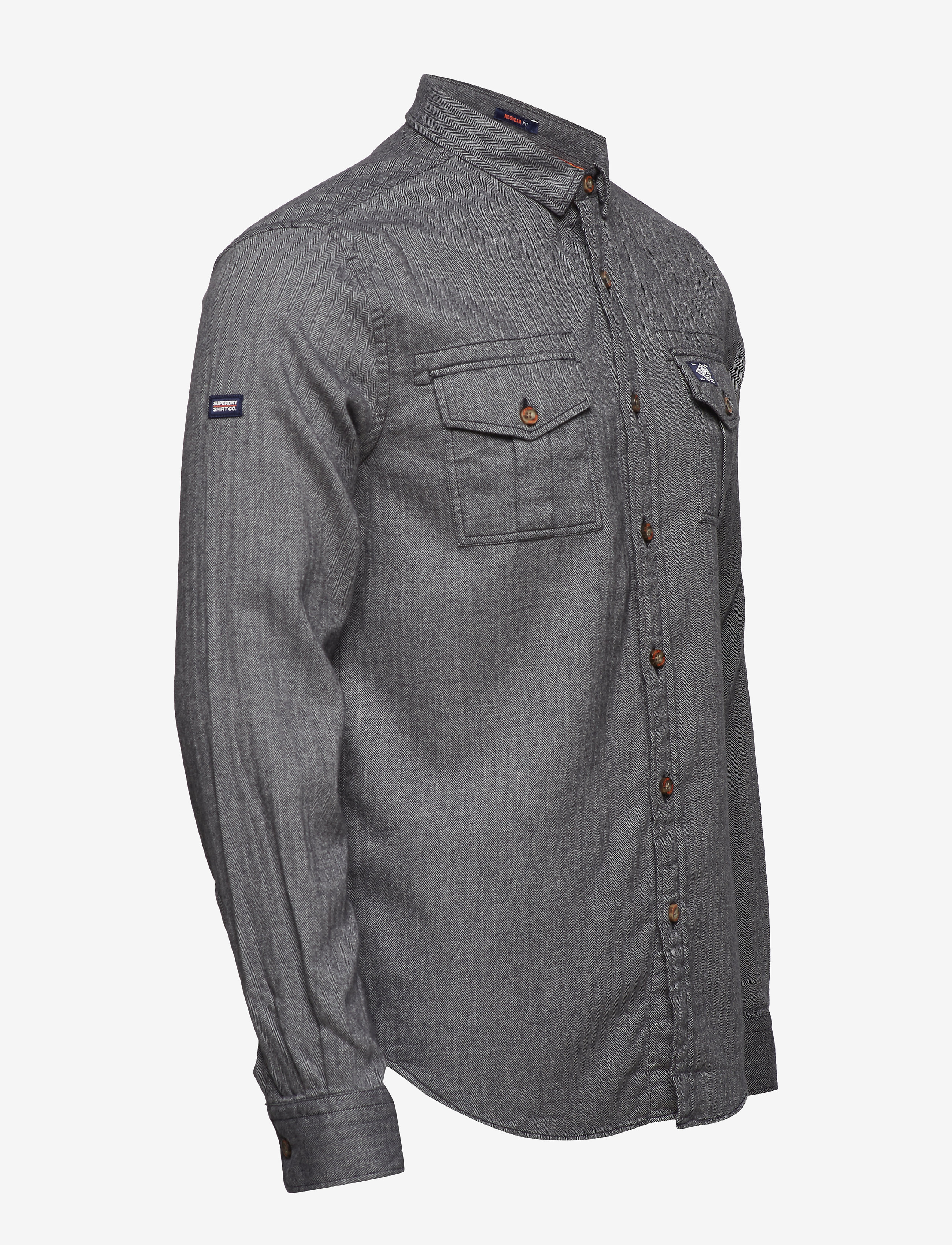 Superdry - FJORDMANS WORK SHIRT - onyx herringbone - 2