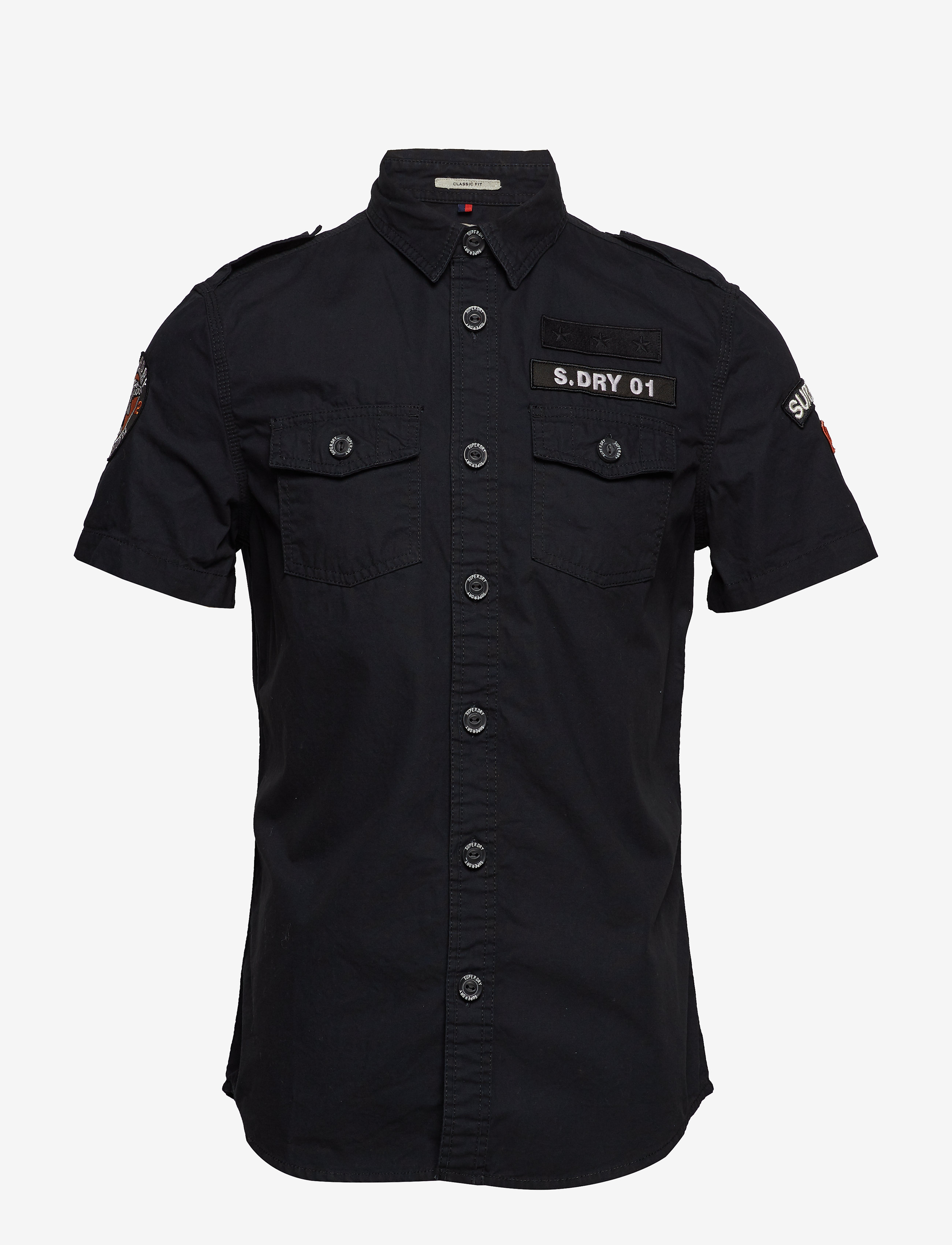 Superdry - ARMY CORPS LITE S/S SHIRT - black - 0