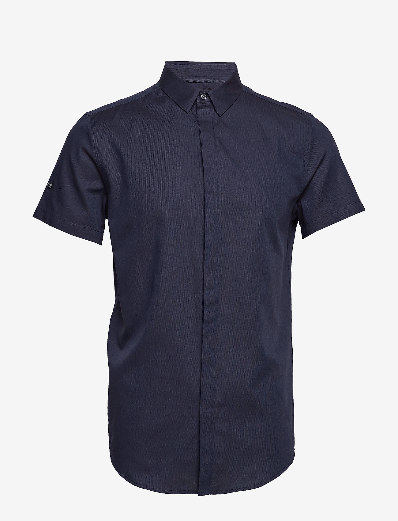 Superdry - PREMIUM COTTON DRESS S/S SHIRT - oil blue - 0
