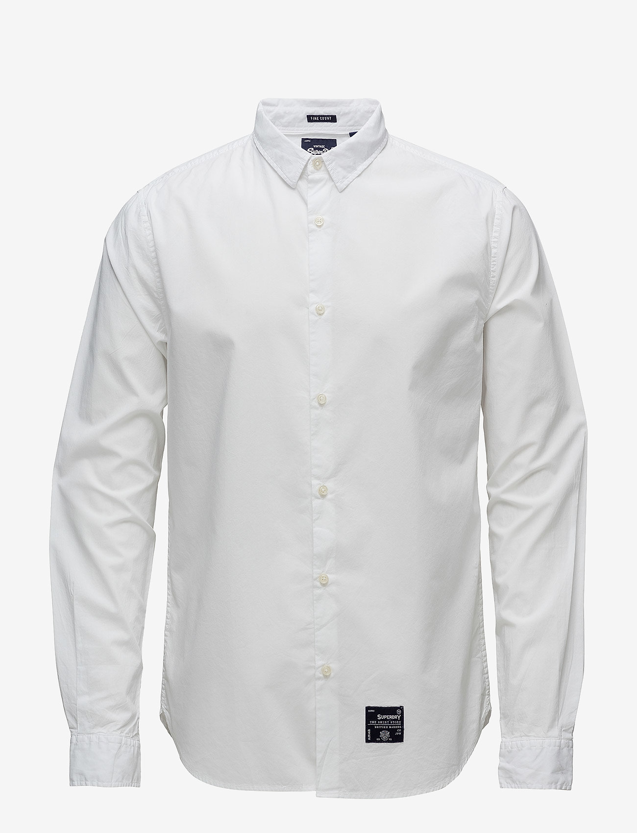 Superdry - FINE COUNT CUT AWAY L/S SHIRT - optic - 0
