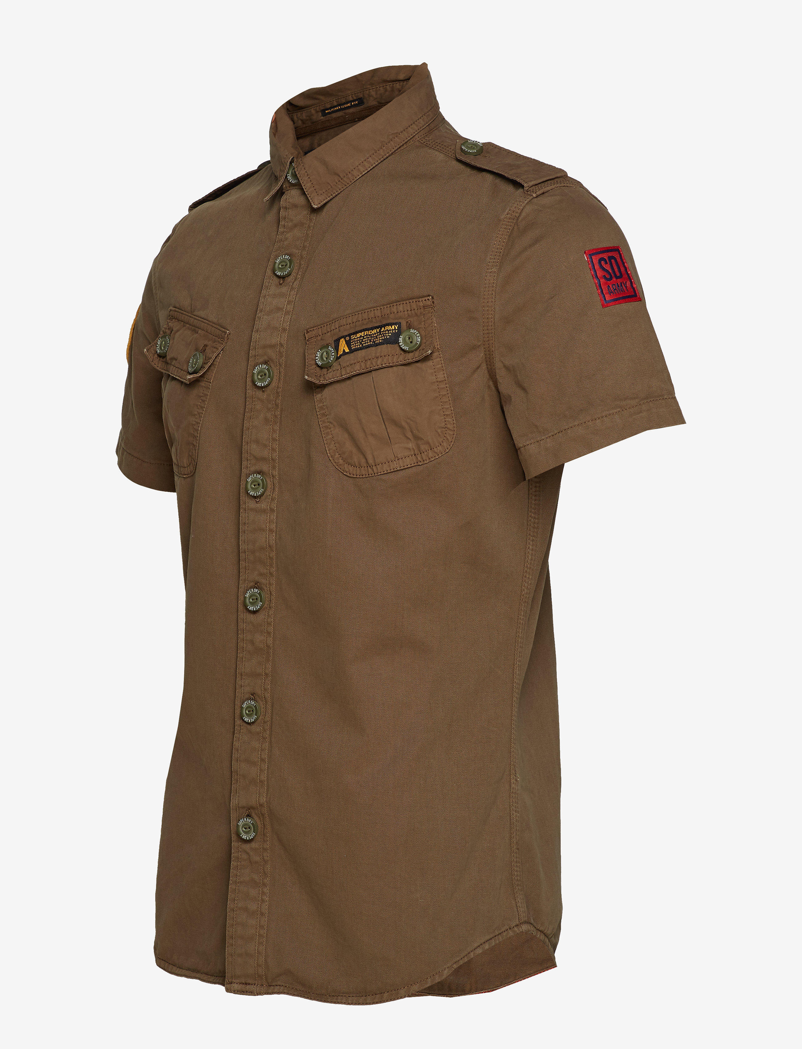 Superdry - HYBRID ARMY CORPS LIGHT S/S SHIRT - trench army - 4