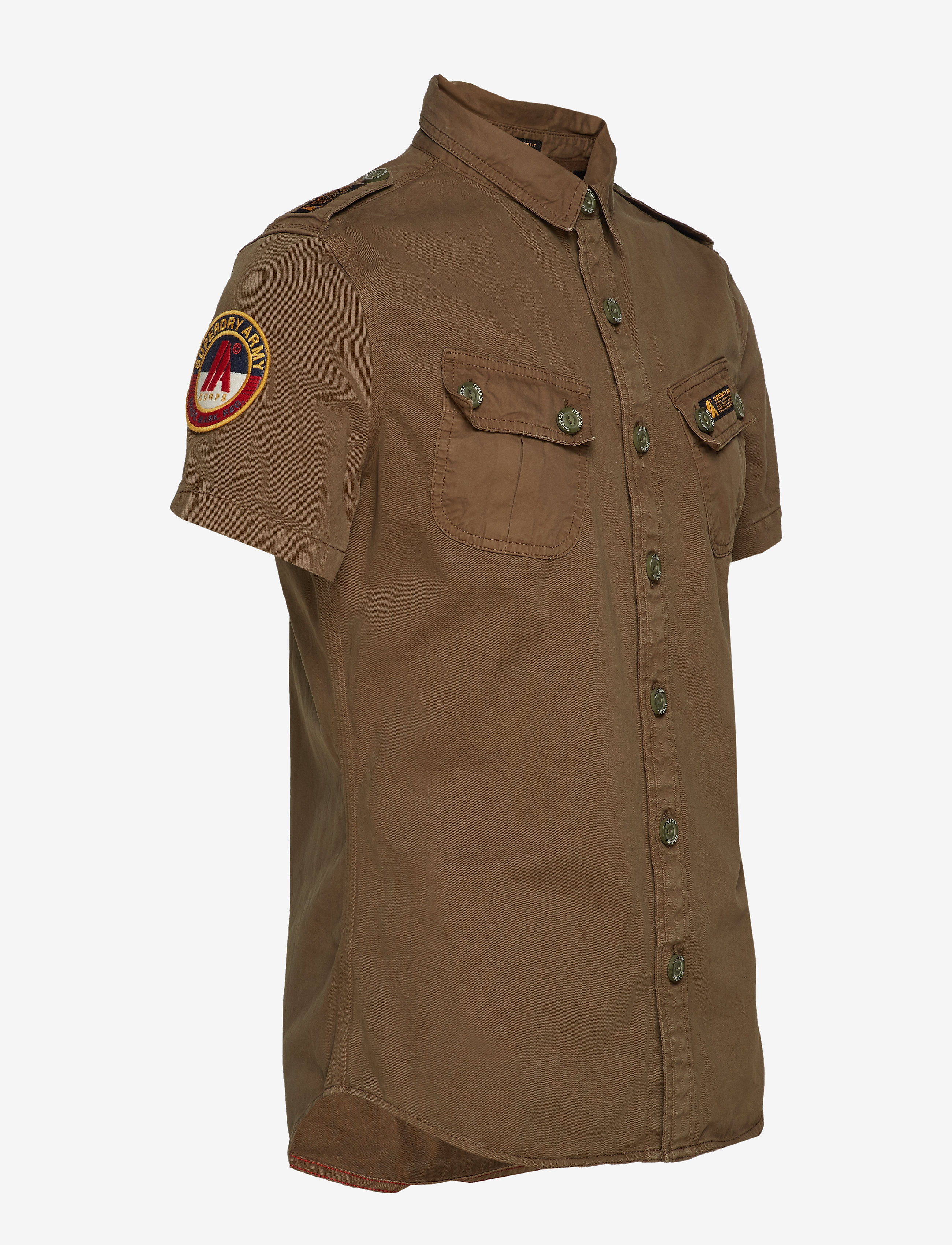 Superdry - HYBRID ARMY CORPS LIGHT S/S SHIRT - trench army - 5
