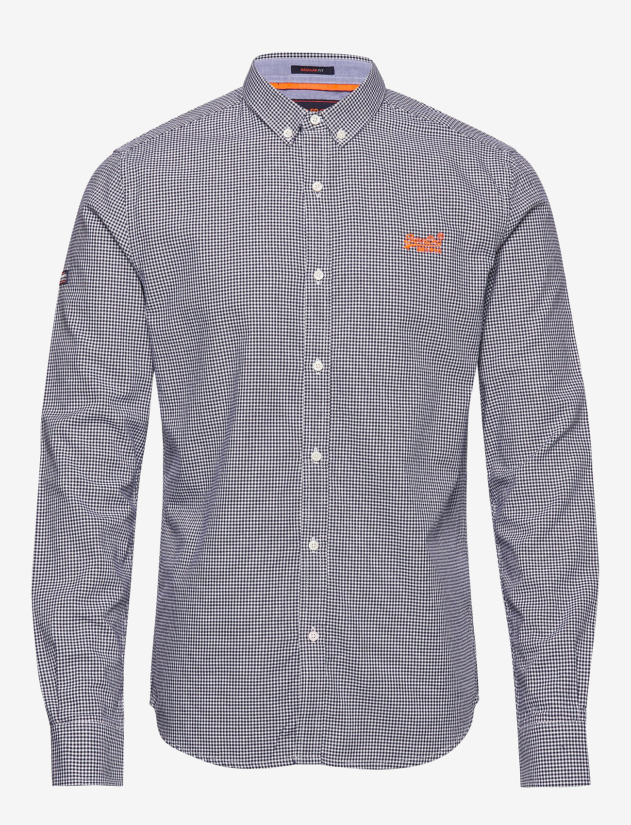 PREMIUM BUTTON DOWN SHIRT - NAVY SQUARE CHECK