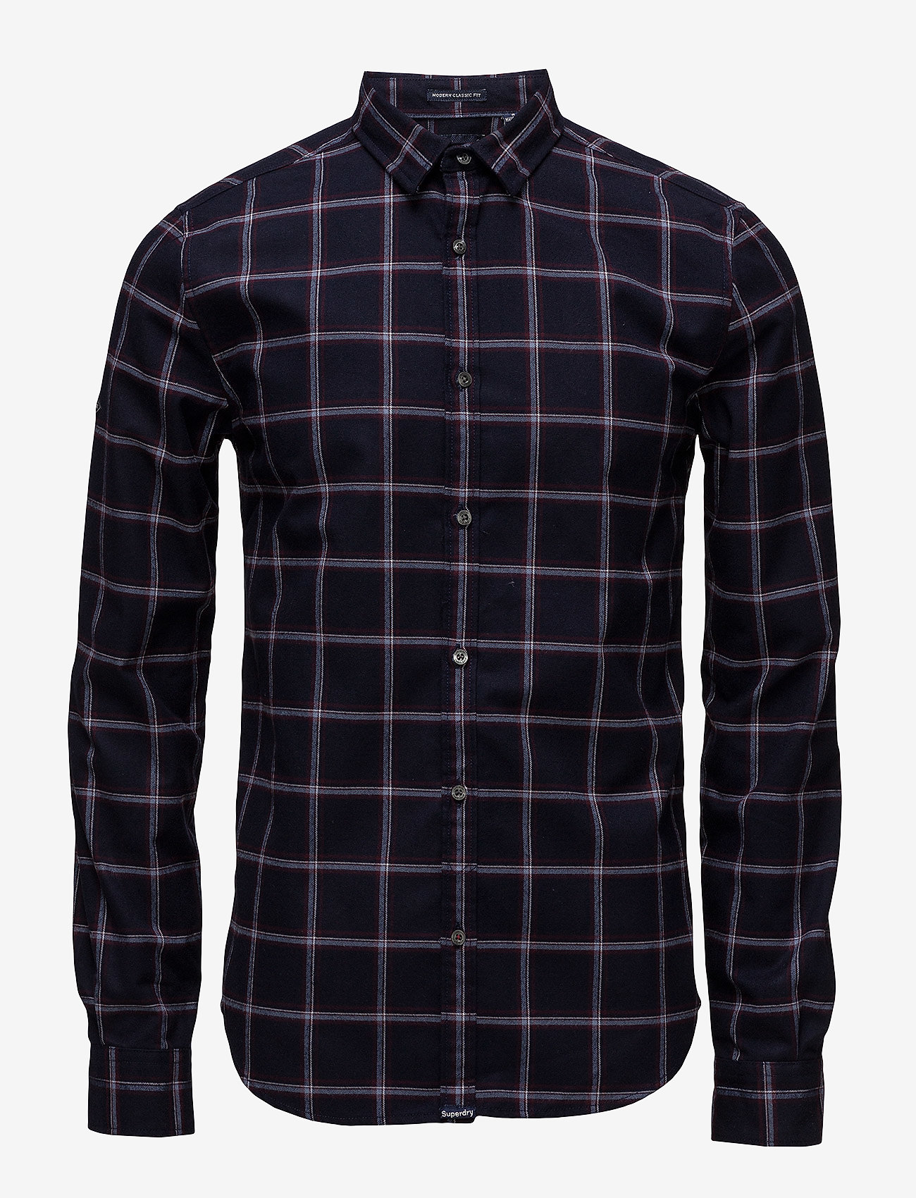 Superdry - FINE FLANNEL L/S SHIRT - washington navy check - 0