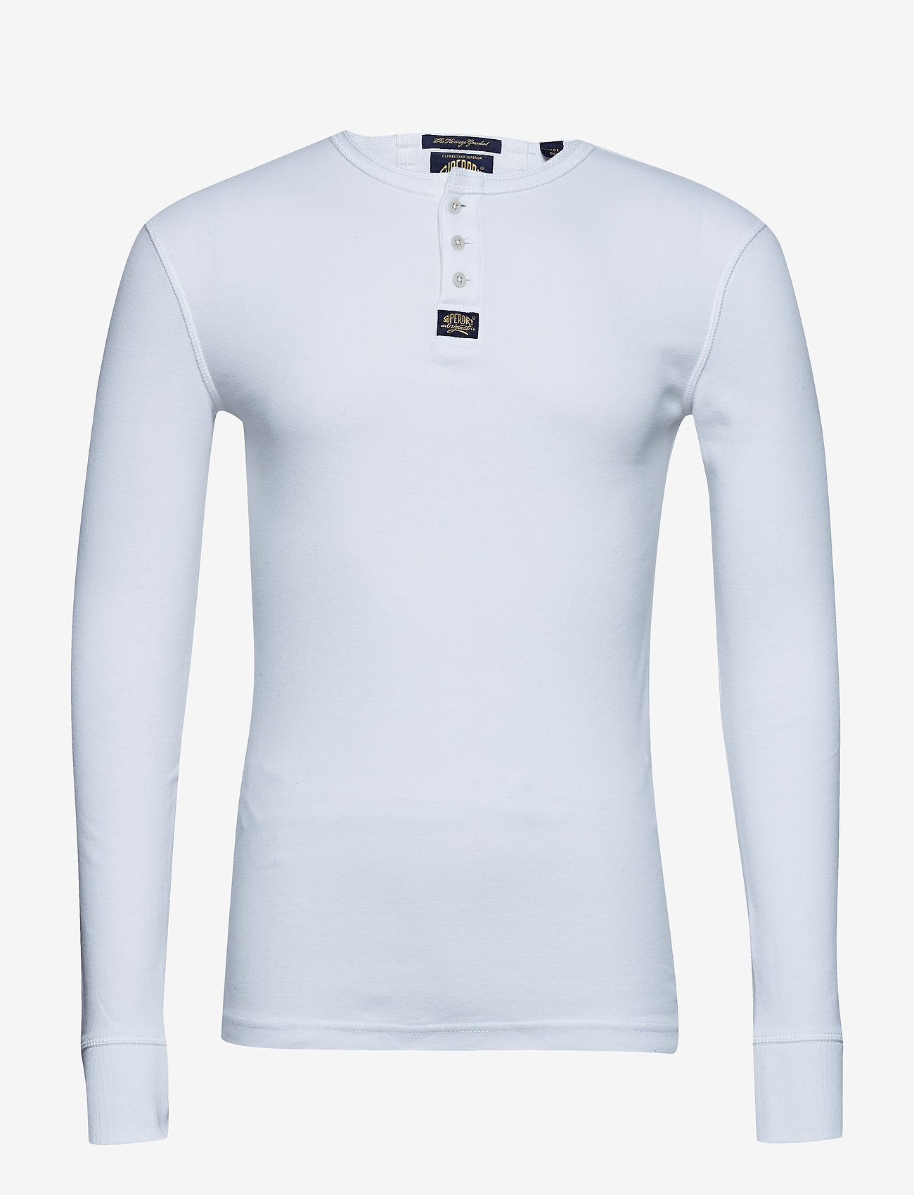Superdry - HERITAGE L/S GRANDAD - optic white - 0