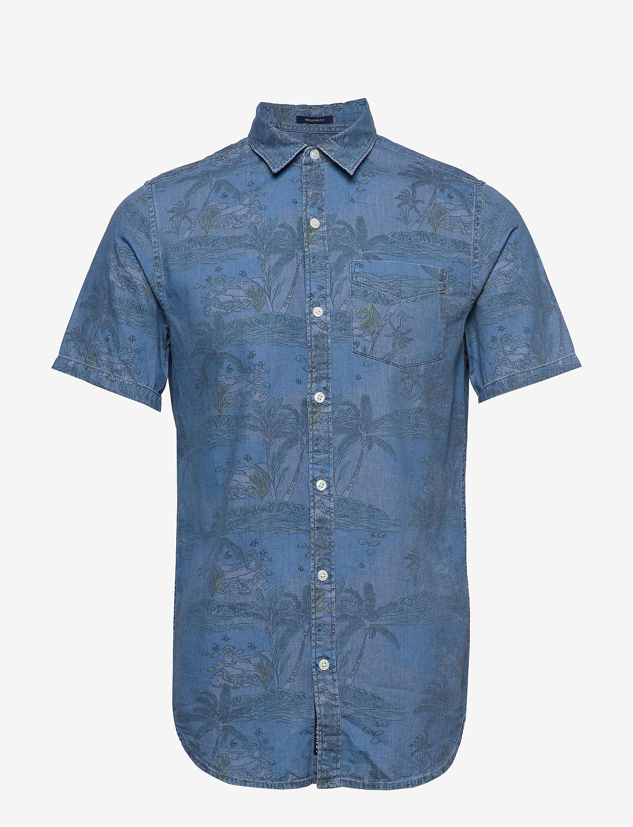 MIAMI LOOM SS SHIRT - TROPICAL ISLAND BLUE